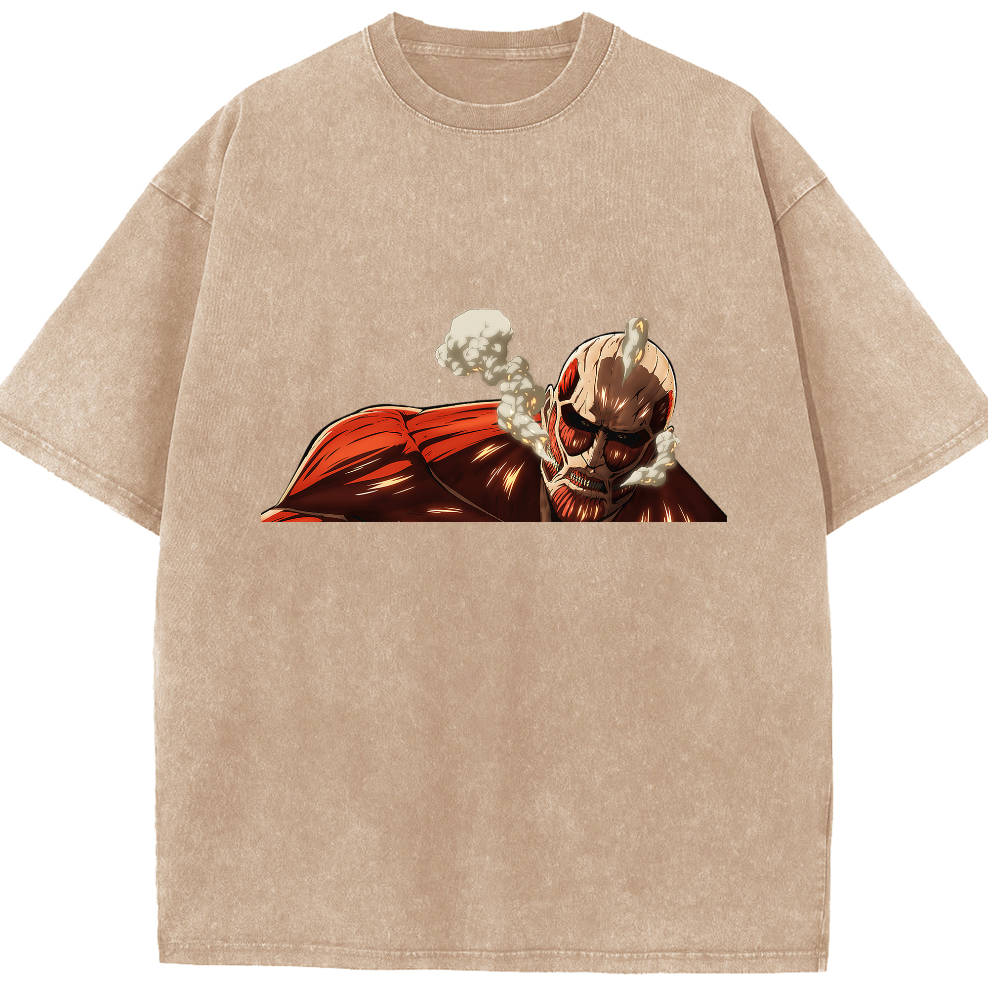 （画像用） 進撃の巨人 Attack on Titan 綿100% ヴィンテージ風 半袖Tシャツ（フロントプリント）
