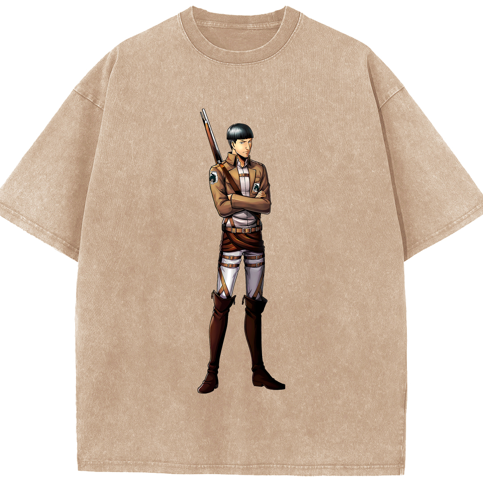 （画像用） 進撃の巨人 Attack on Titan 綿100% ヴィンテージ風 半袖Tシャツ（フロントプリント）