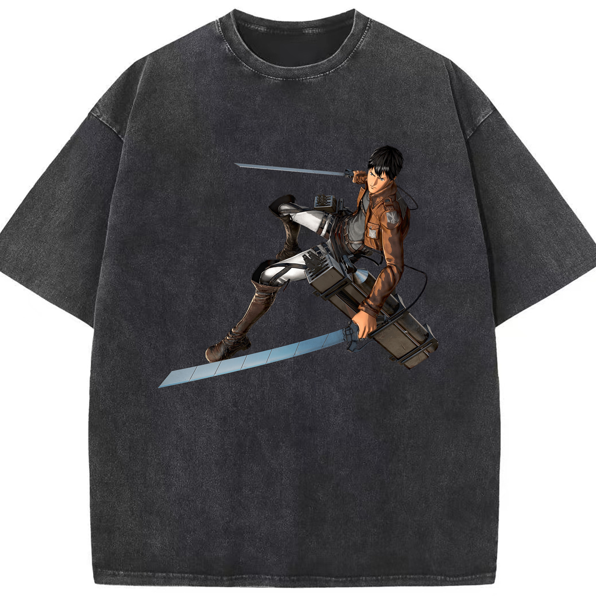 （画像用） 進撃の巨人 ベルトルト・フーバー Attack on Titan Bertholdt Hoover 綿100% ヴィンテージ風 半袖Tシャツ（フロントプリント）