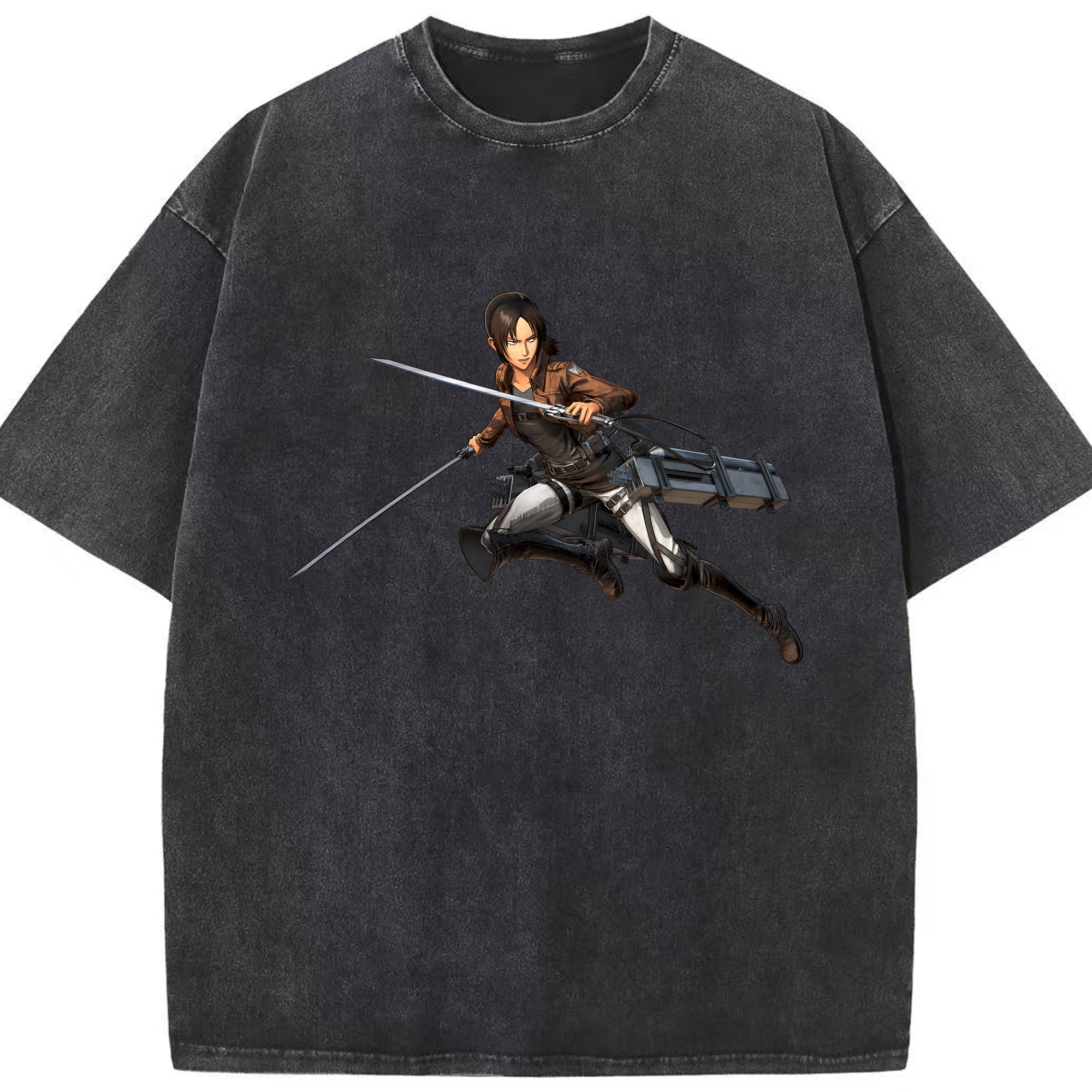 （画像用） 進撃の巨人 Attack on Titan 綿100% ヴィンテージ風 半袖Tシャツ（フロントプリント）