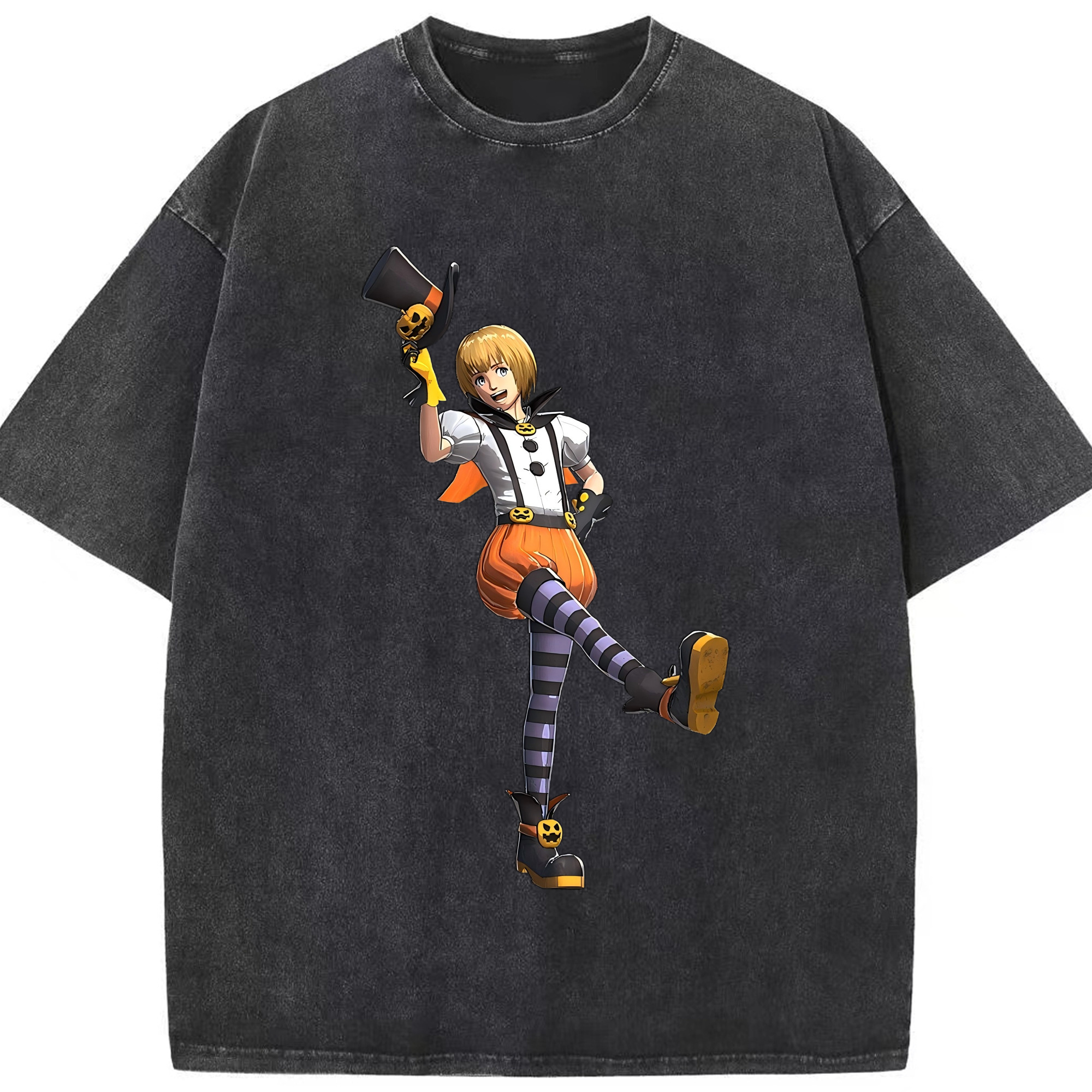 （画像用） 進撃の巨人 アルミン·アルレルト Attack on Titan Armin Arlert 綿100% ヴィンテージ風 半袖Tシャツ（フロントプリント）