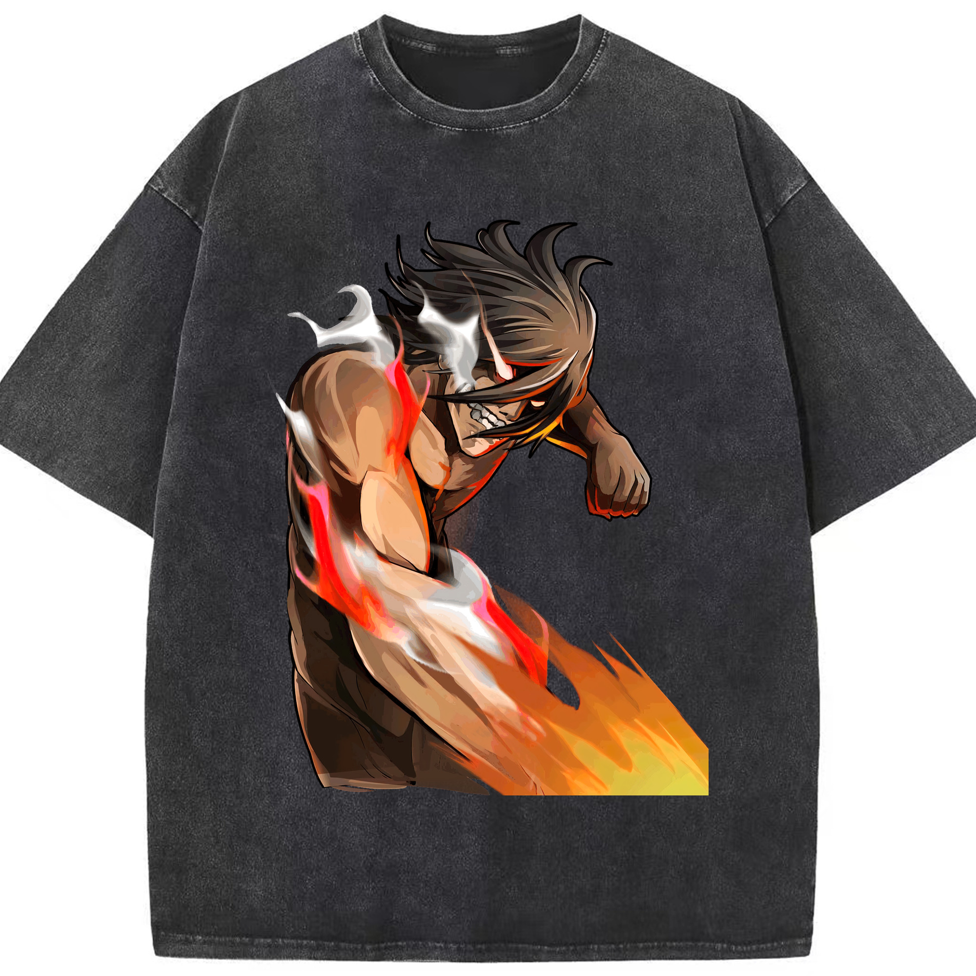 （画像用） 進撃の巨人 Attack on Titan 綿100% ヴィンテージ風 半袖Tシャツ（フロントプリント）