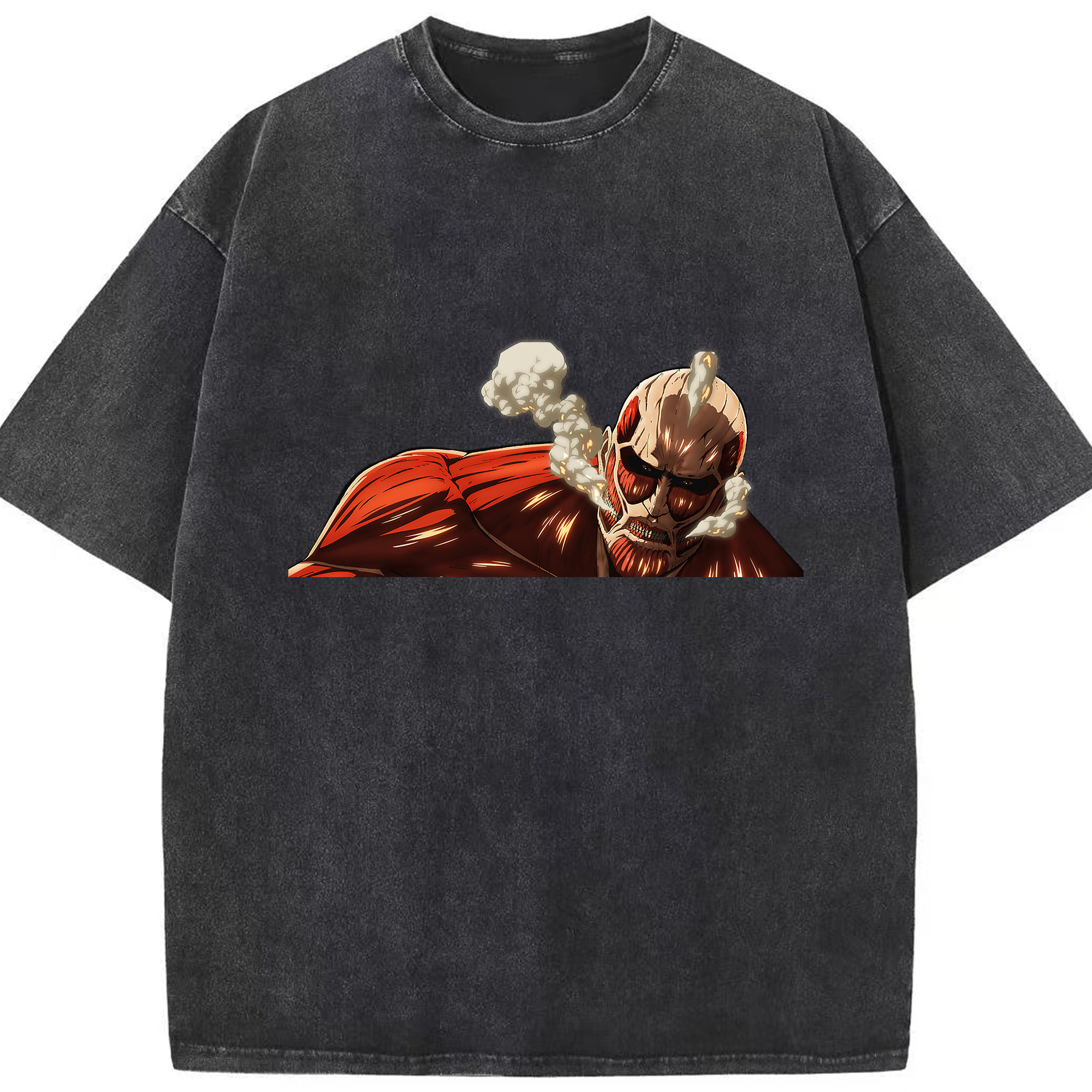 （画像用） 進撃の巨人 Attack on Titan 綿100% ヴィンテージ風 半袖Tシャツ（フロントプリント）