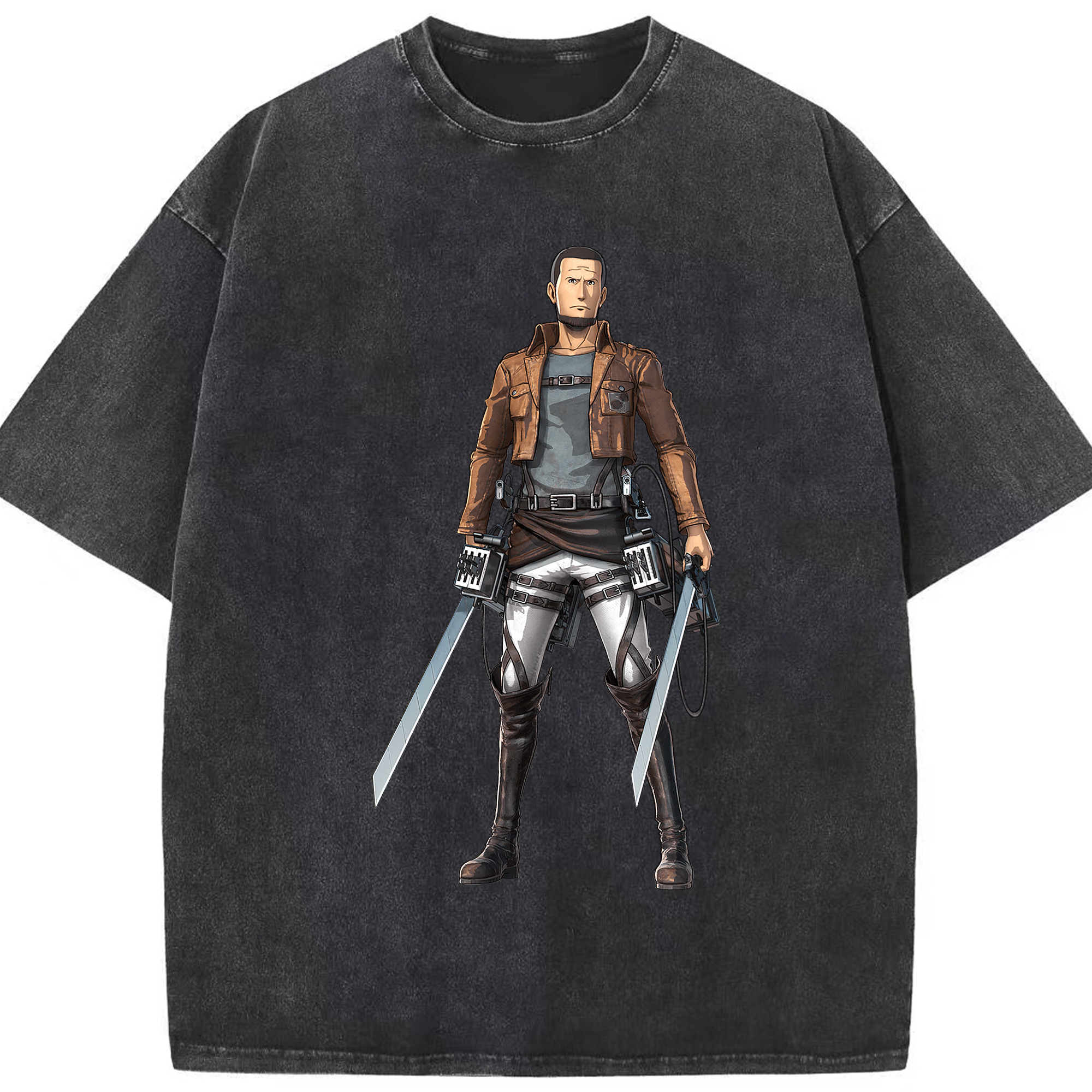 （画像用） 進撃の巨人 Attack on Titan 綿100% ヴィンテージ風 半袖Tシャツ（フロントプリント）