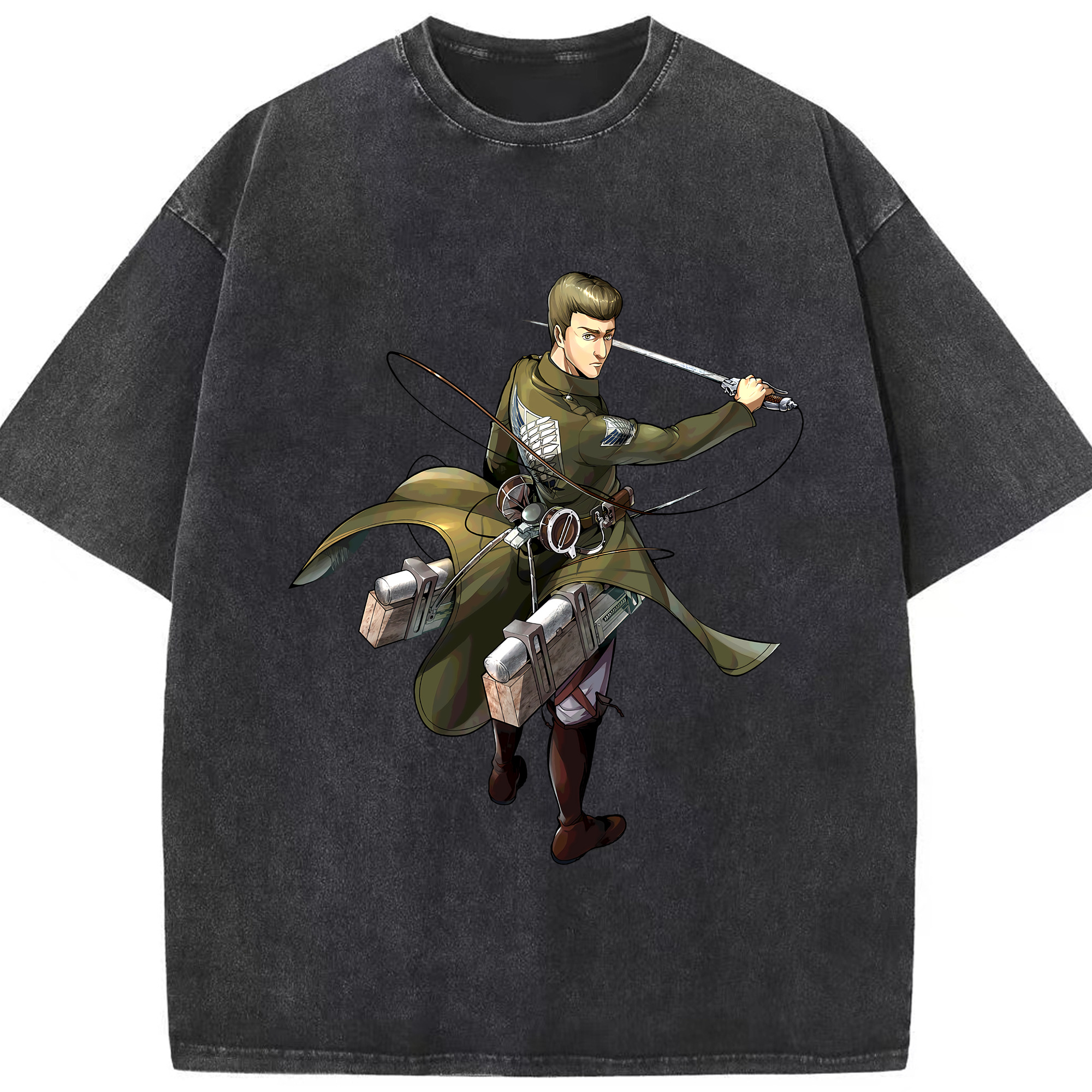（画像用） 進撃の巨人 Attack on Titan 綿100% ヴィンテージ風 半袖Tシャツ（フロントプリント）
