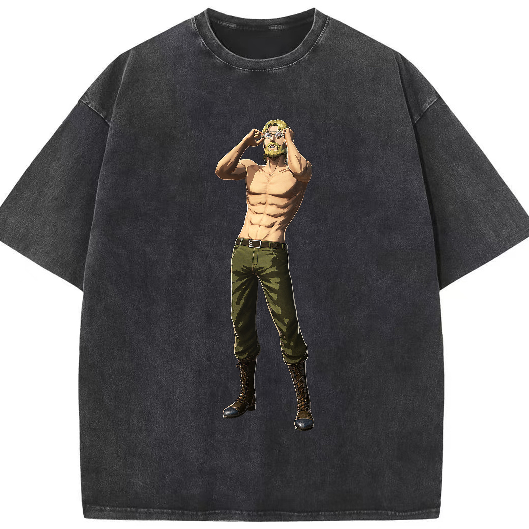 （画像用） 進撃の巨人 Attack on Titan 綿100% ヴィンテージ風 半袖Tシャツ（フロントプリント）