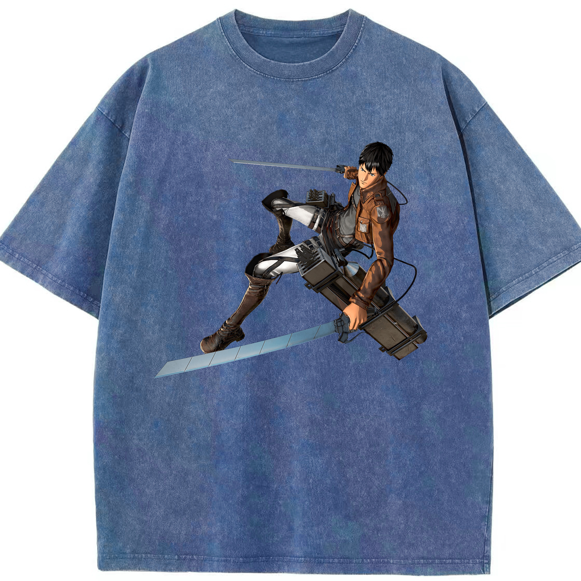 （画像用） 進撃の巨人 ベルトルト・フーバー Attack on Titan Bertholdt Hoover 綿100% ヴィンテージ風 半袖Tシャツ（フロントプリント）