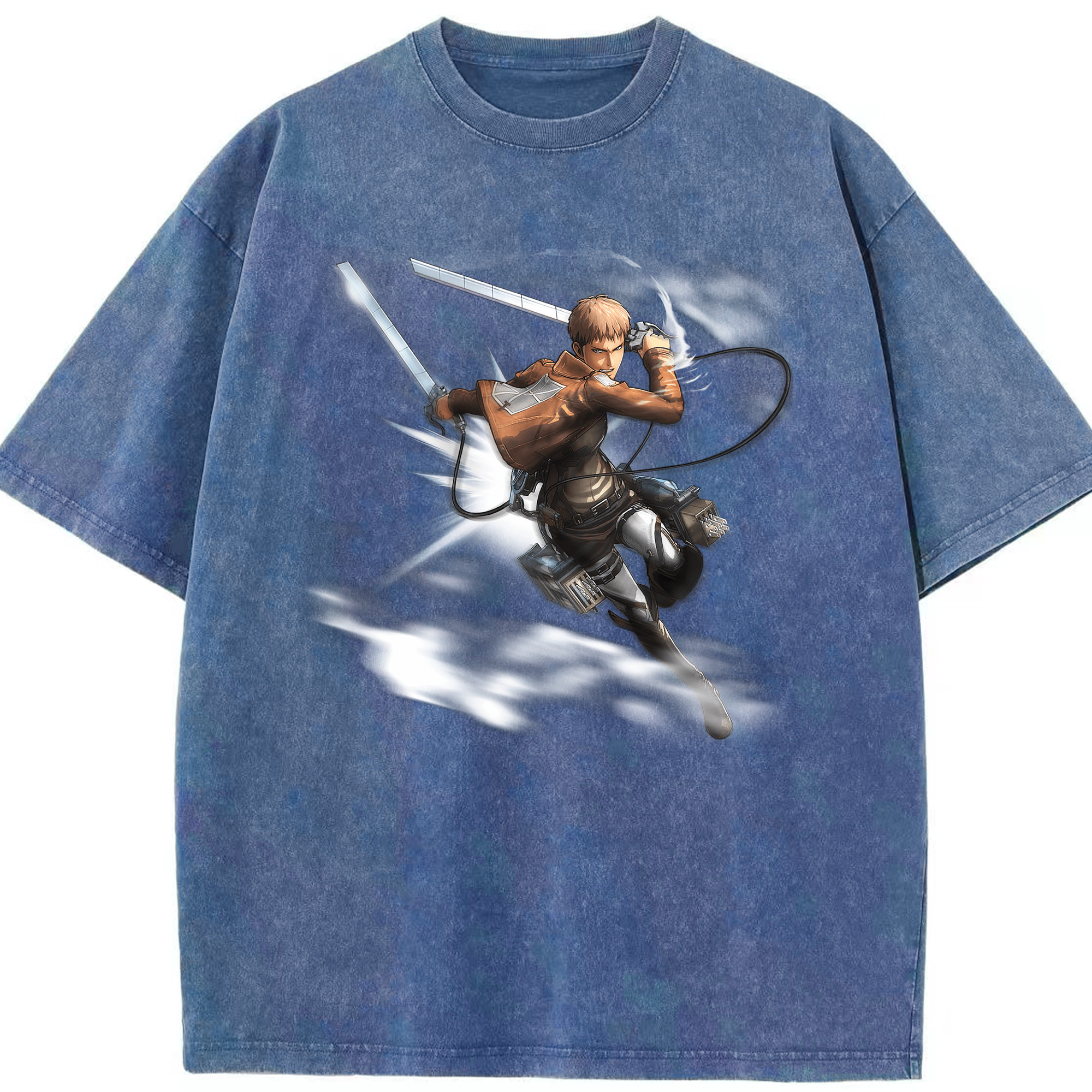 （画像用） 進撃の巨人 ジャン・キルシュタイン Attack on Titan Jean Kirstein 綿100% ヴィンテージ風 半袖Tシャツ（フロントプリント）