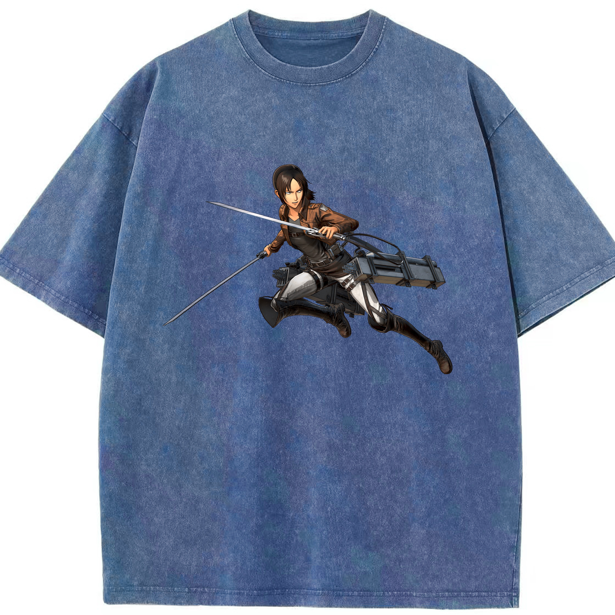 （画像用） 進撃の巨人 Attack on Titan 綿100% ヴィンテージ風 半袖Tシャツ（フロントプリント）