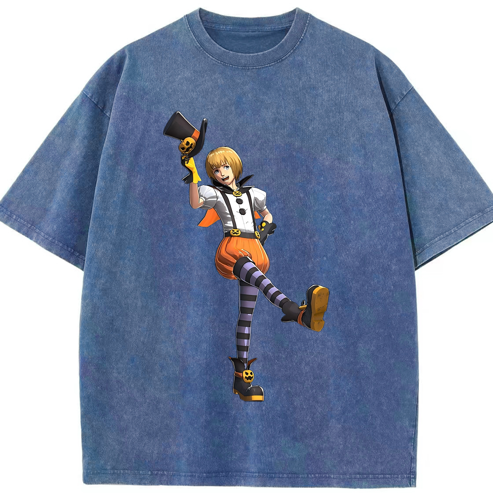 （画像用） 進撃の巨人 アルミン·アルレルト Attack on Titan Armin Arlert 綿100% ヴィンテージ風 半袖Tシャツ（フロントプリント）