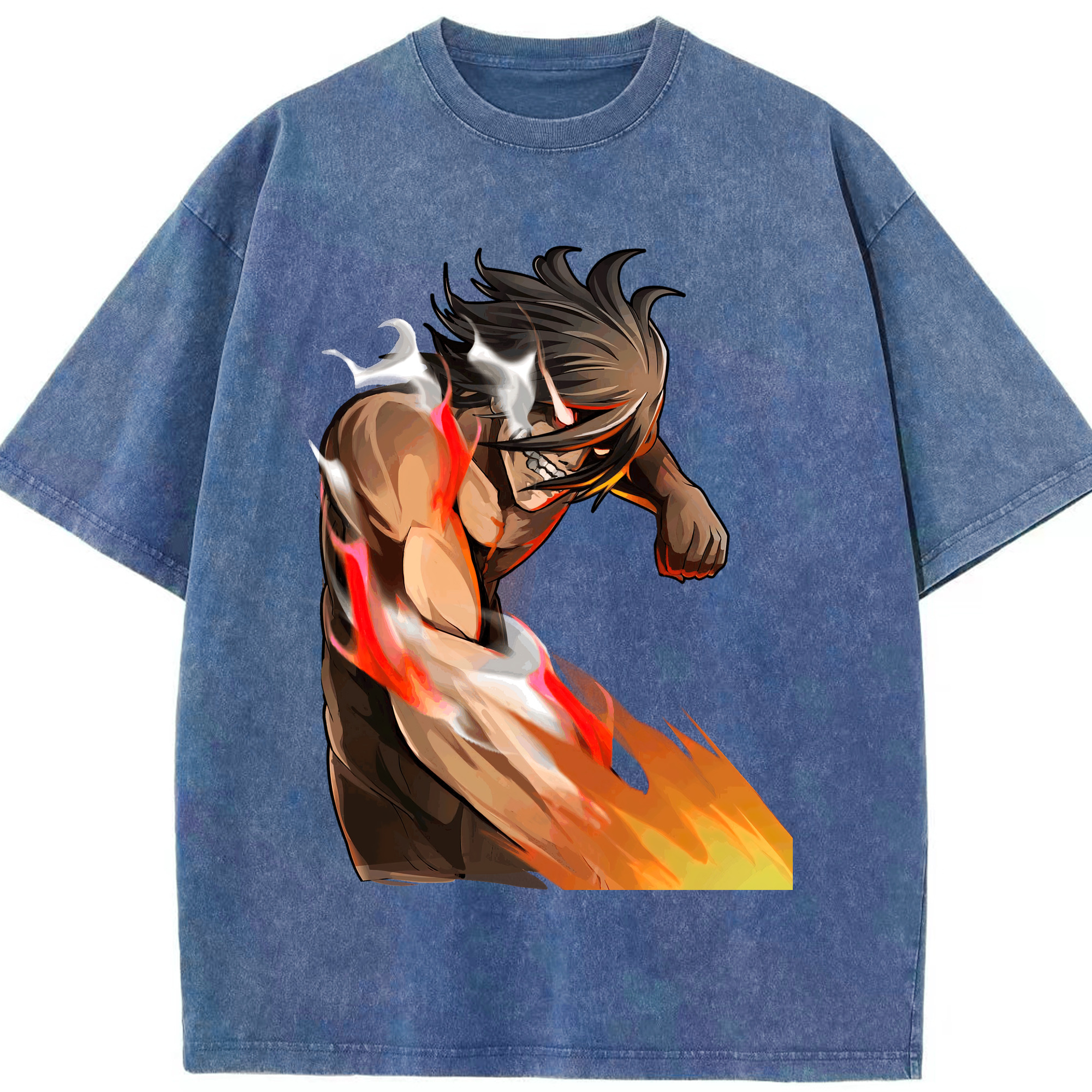 （画像用） 進撃の巨人 Attack on Titan 綿100% ヴィンテージ風 半袖Tシャツ（フロントプリント）