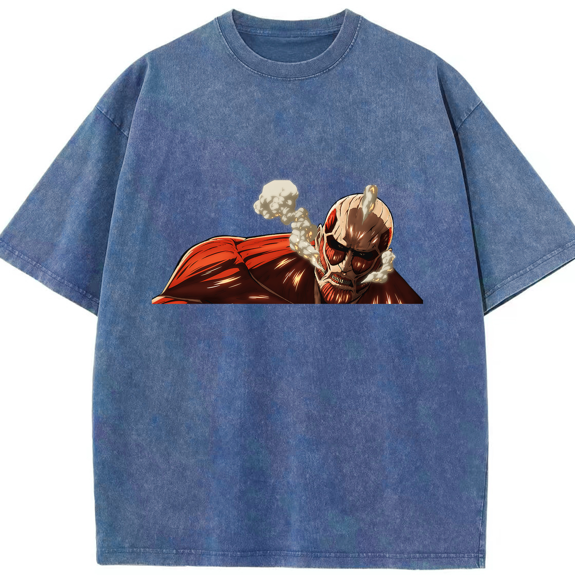 （画像用） 進撃の巨人 Attack on Titan 綿100% ヴィンテージ風 半袖Tシャツ（フロントプリント）