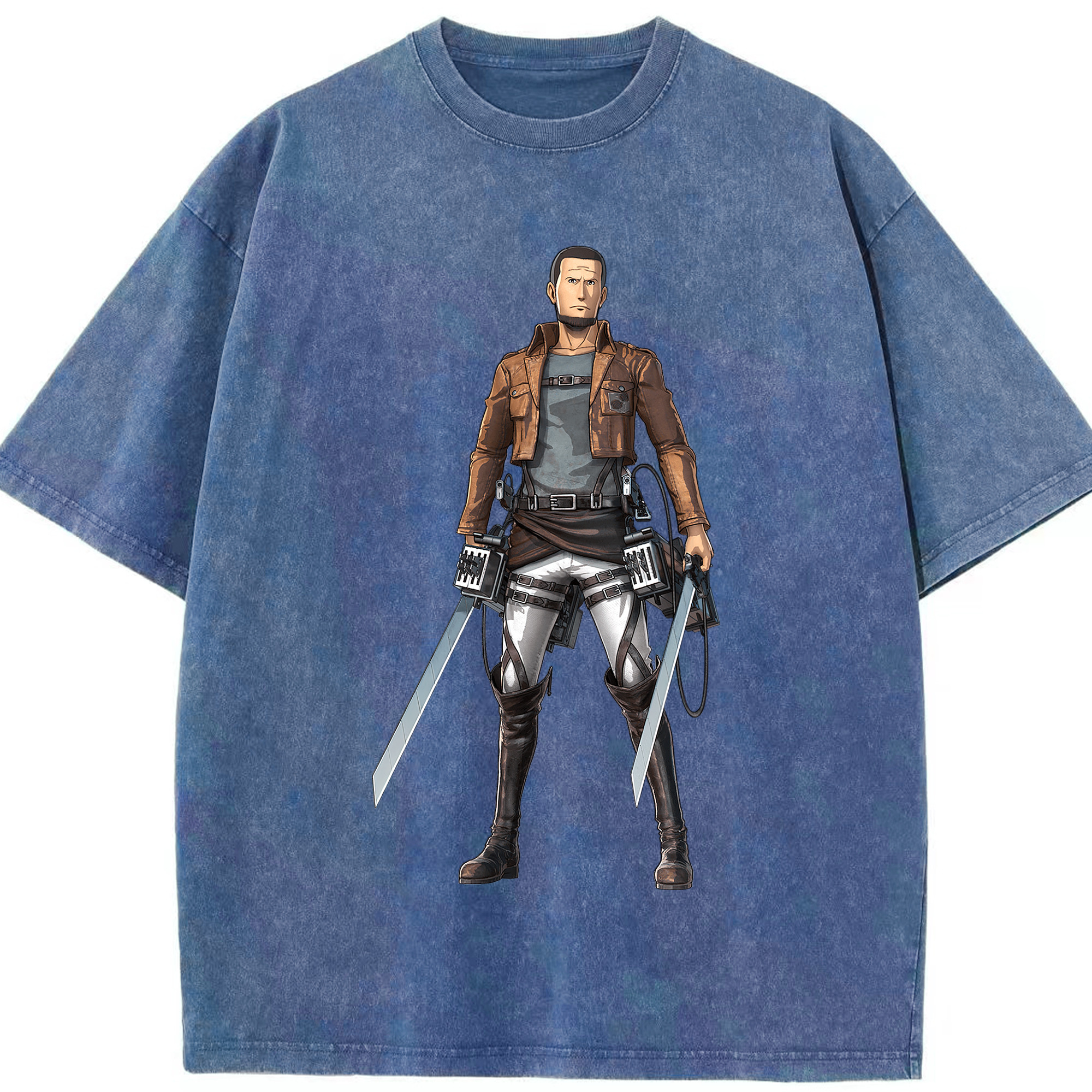 （画像用） 進撃の巨人 Attack on Titan 綿100% ヴィンテージ風 半袖Tシャツ（フロントプリント）