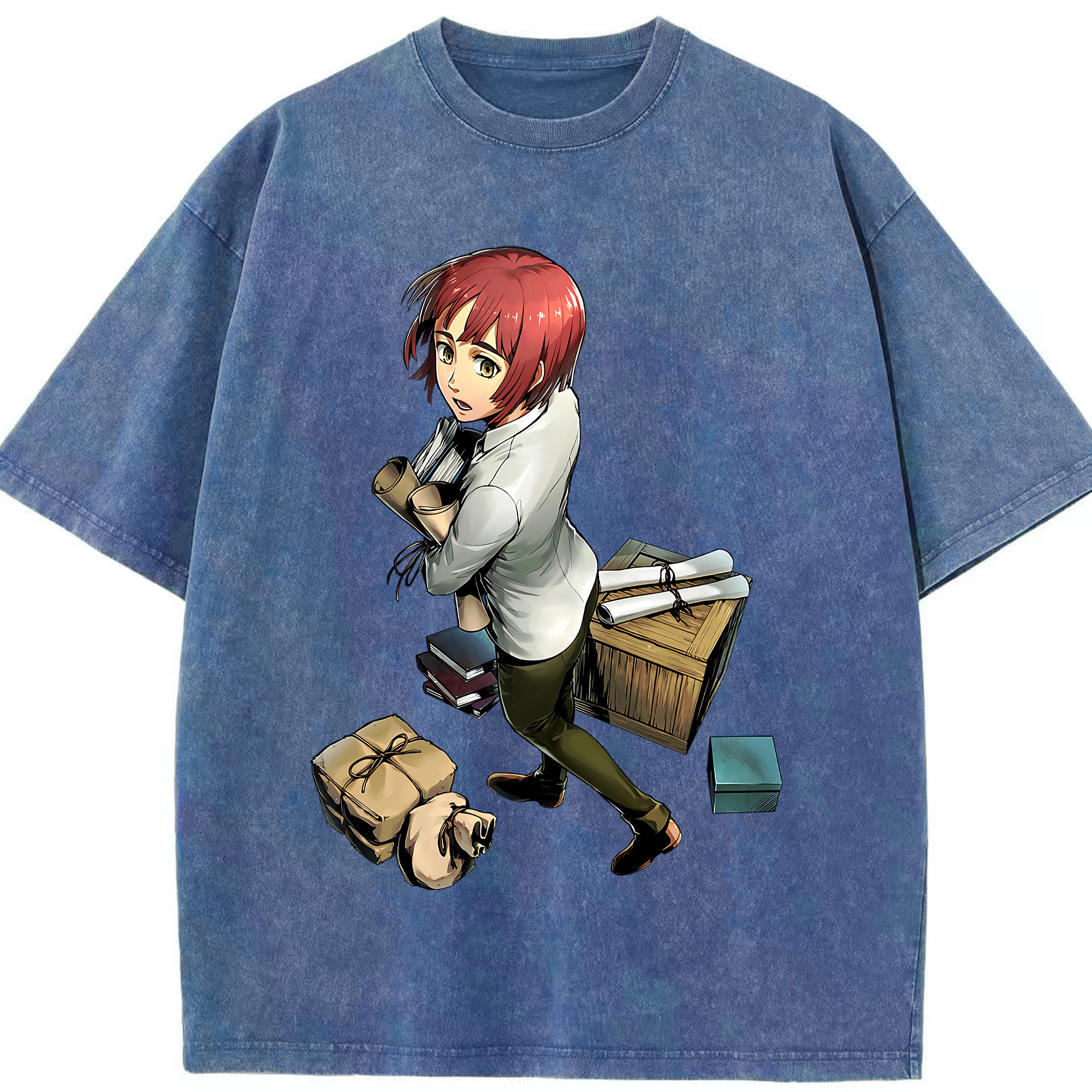 （画像用） 進撃の巨人 Attack on Titan 綿100% ヴィンテージ風 半袖Tシャツ（フロントプリント）