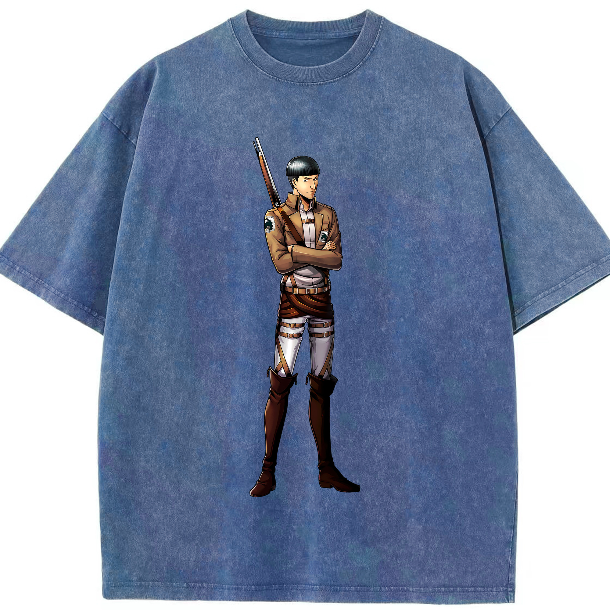 （画像用） 進撃の巨人 Attack on Titan 綿100% ヴィンテージ風 半袖Tシャツ（フロントプリント）