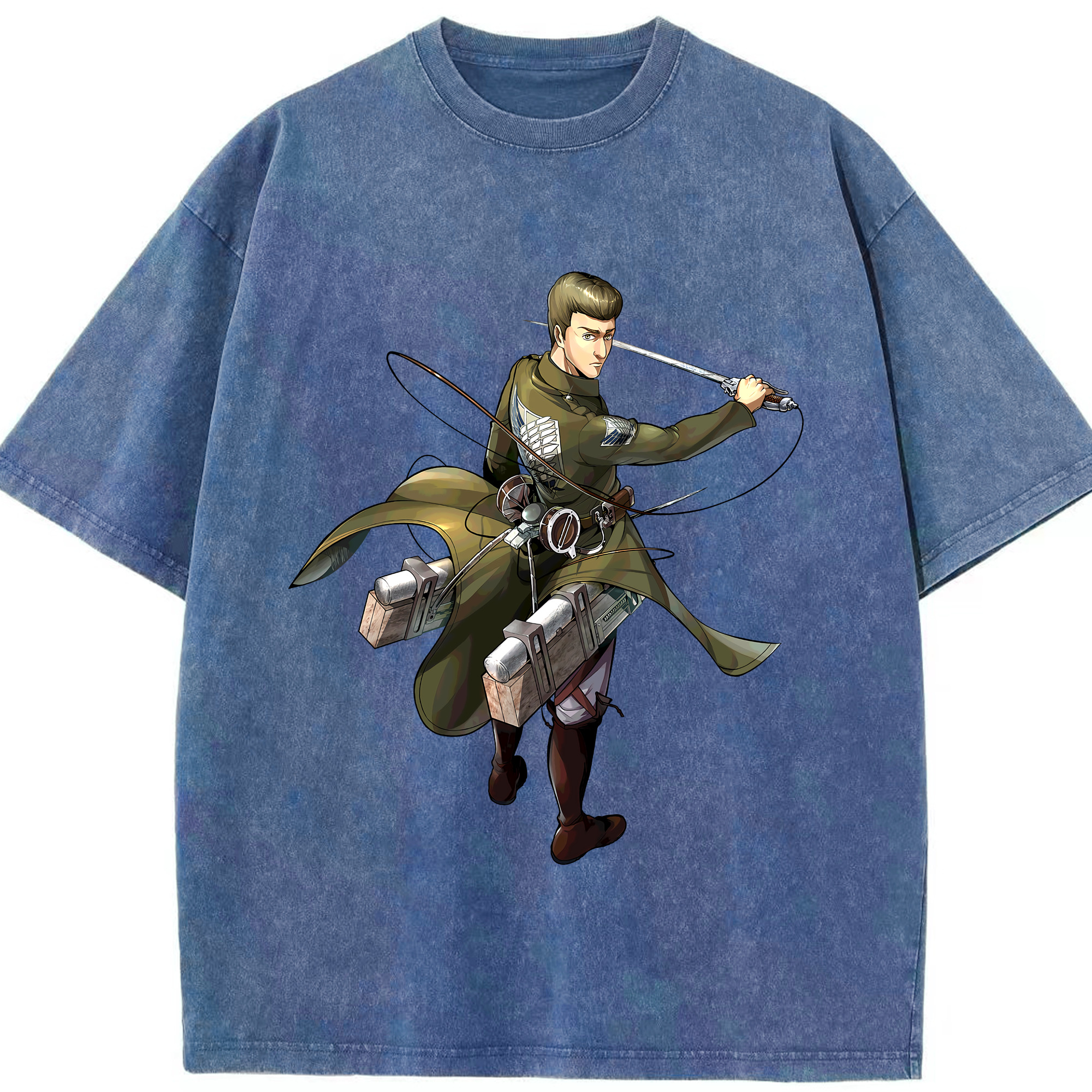 （画像用） 進撃の巨人 Attack on Titan 綿100% ヴィンテージ風 半袖Tシャツ（フロントプリント）