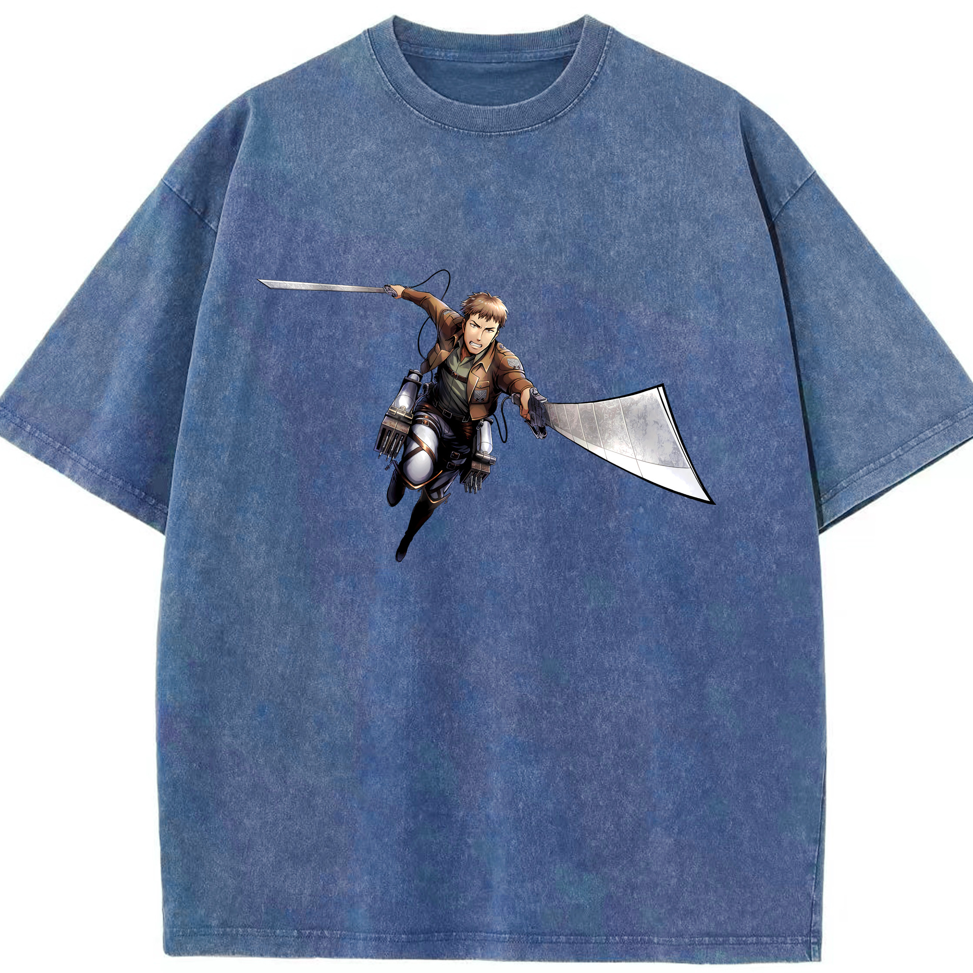 （画像用） 進撃の巨人 Attack on Titan 綿100% ヴィンテージ風 半袖Tシャツ（フロントプリント）