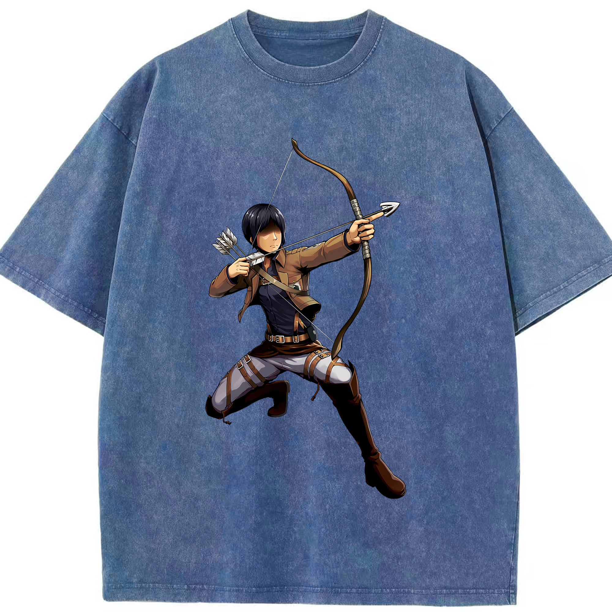 （画像用） 進撃の巨人 Attack on Titan 綿100% ヴィンテージ風 半袖Tシャツ（フロントプリント）