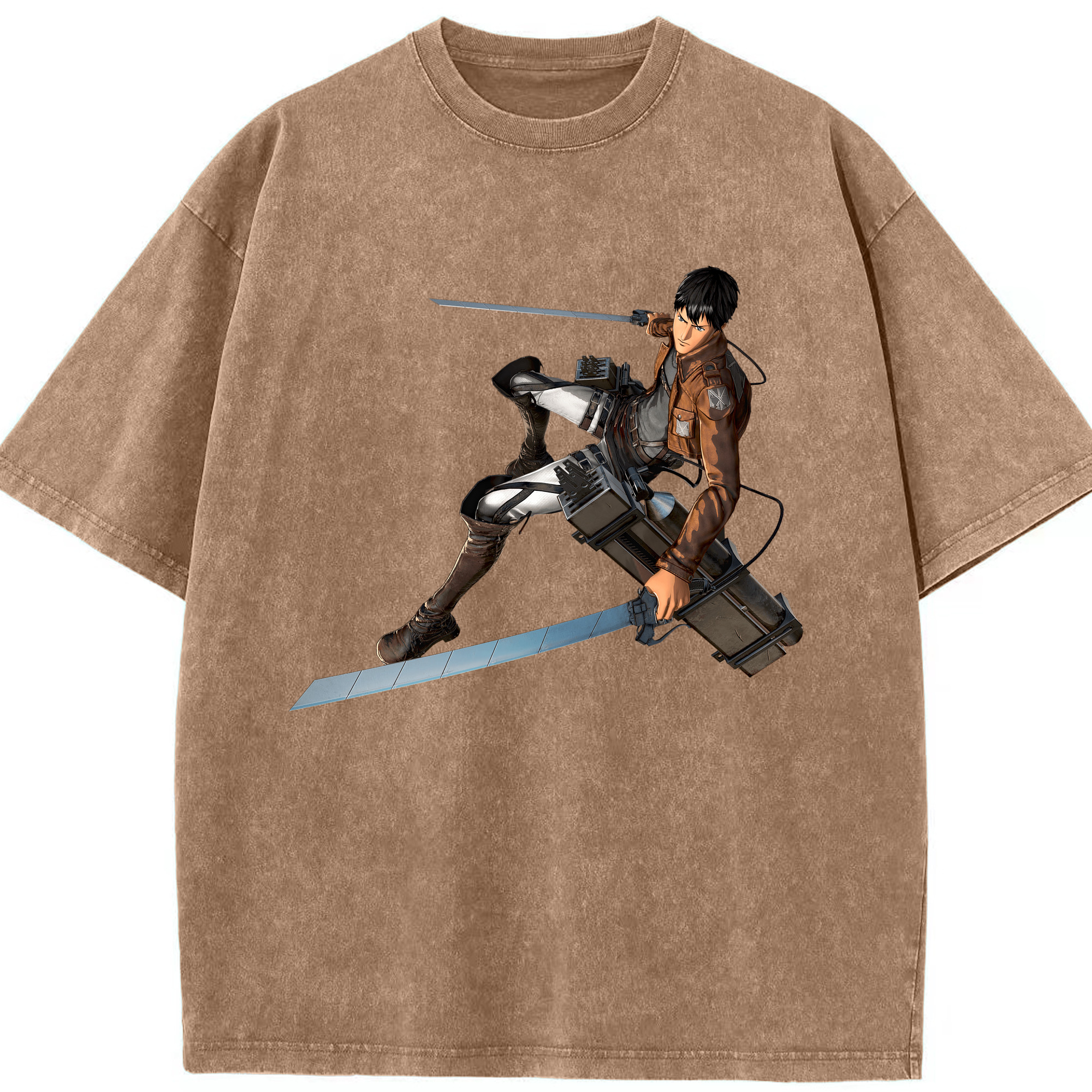 （画像用） 進撃の巨人 ベルトルト・フーバー Attack on Titan Bertholdt Hoover 綿100% ヴィンテージ風 半袖Tシャツ（フロントプリント）