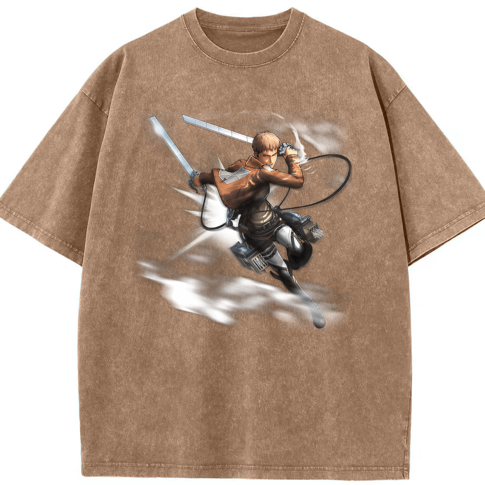 （画像用） 進撃の巨人 ジャン・キルシュタイン Attack on Titan Jean Kirstein 綿100% ヴィンテージ風 半袖Tシャツ（フロントプリント）