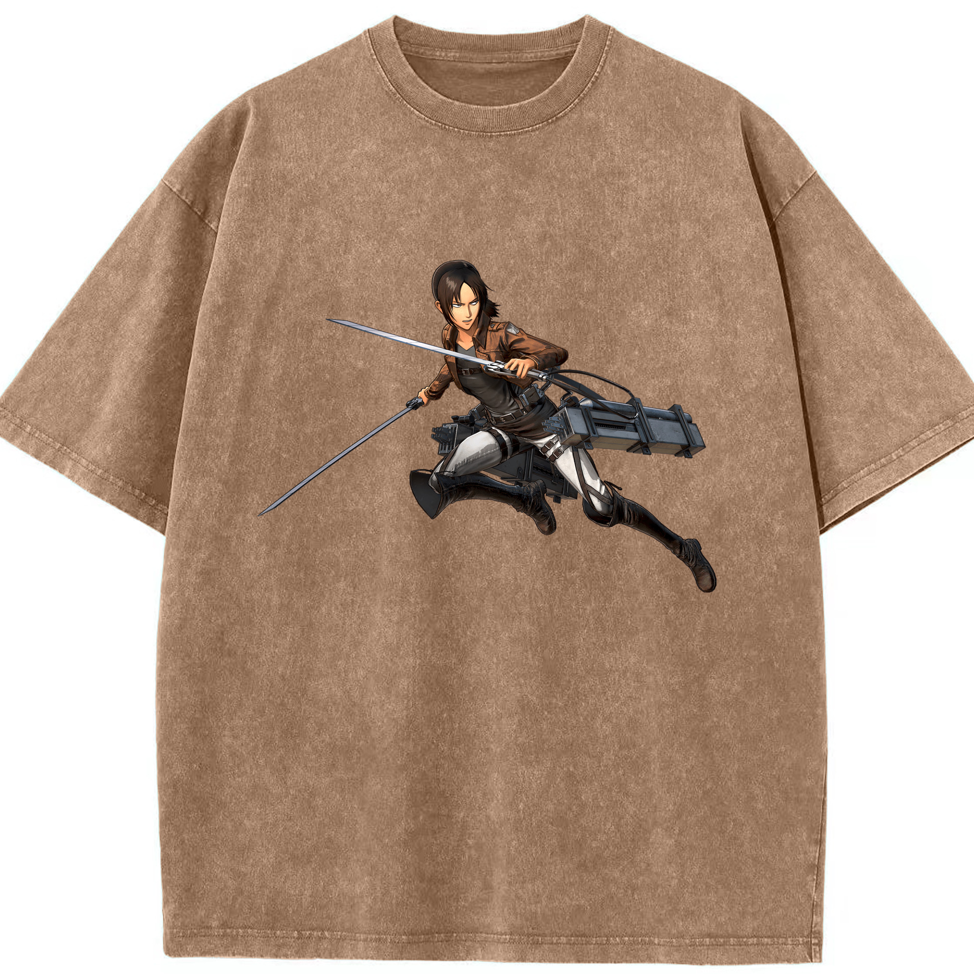 （画像用） 進撃の巨人 Attack on Titan 綿100% ヴィンテージ風 半袖Tシャツ（フロントプリント）