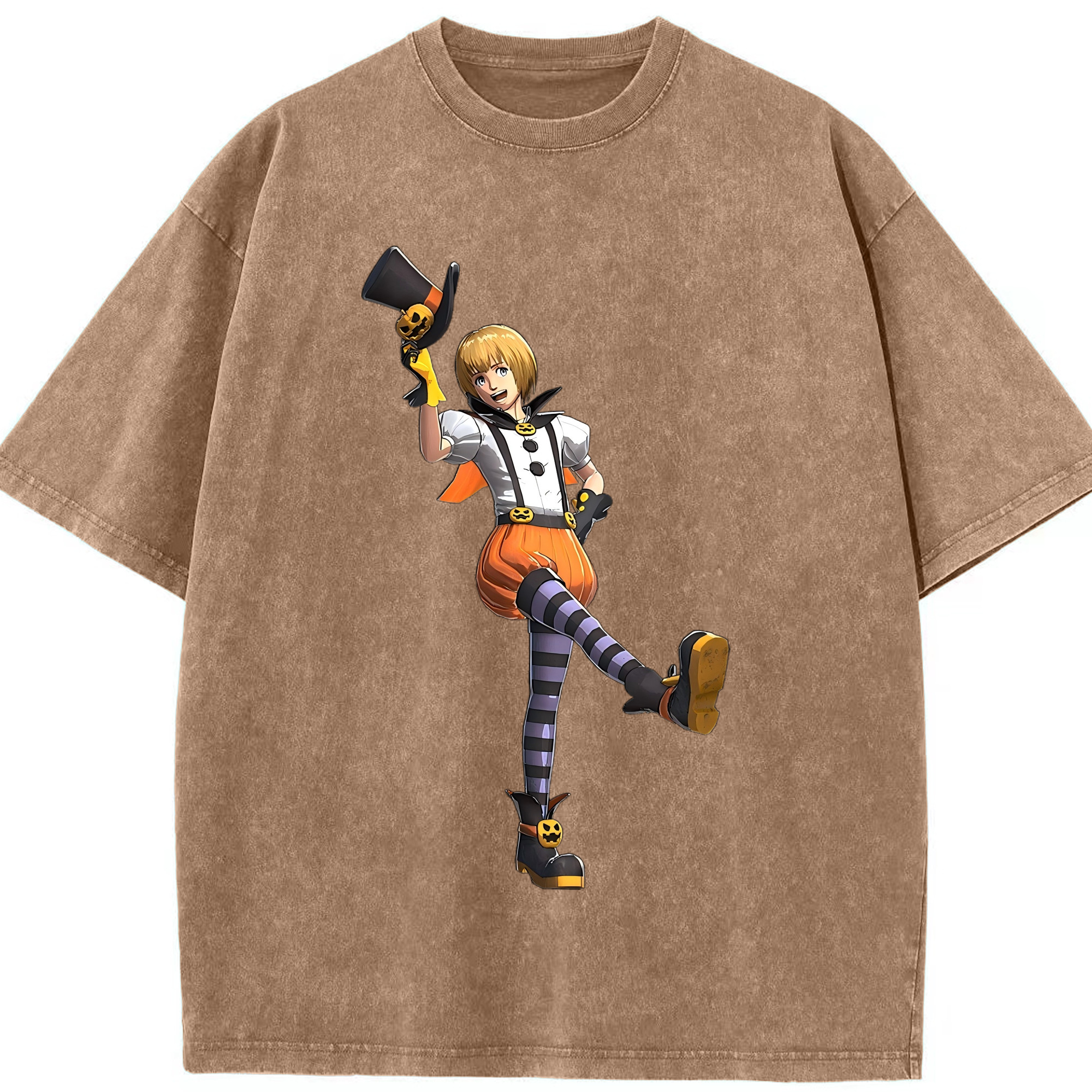 （画像用） 進撃の巨人 アルミン·アルレルト Attack on Titan Armin Arlert 綿100% ヴィンテージ風 半袖Tシャツ（フロントプリント）
