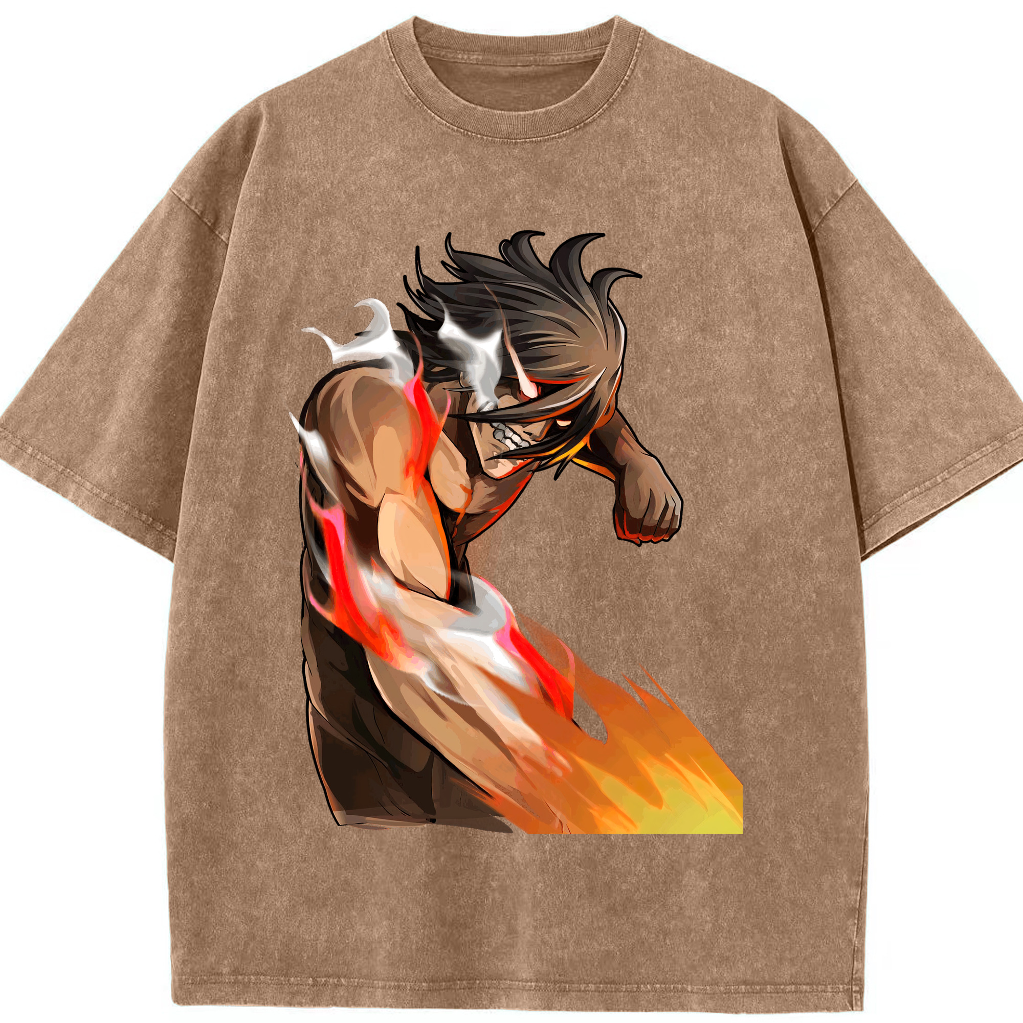 （画像用） 進撃の巨人 Attack on Titan 綿100% ヴィンテージ風 半袖Tシャツ（フロントプリント）
