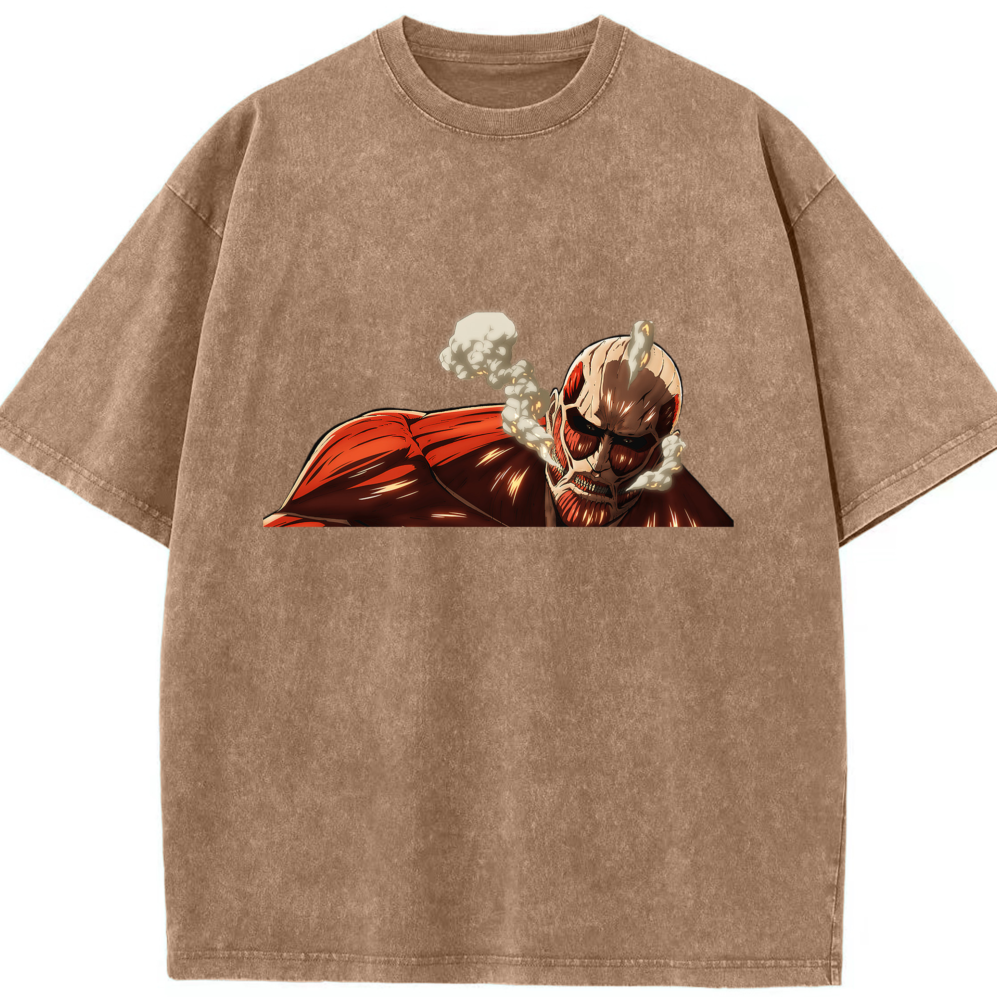 （画像用） 進撃の巨人 Attack on Titan 綿100% ヴィンテージ風 半袖Tシャツ（フロントプリント）