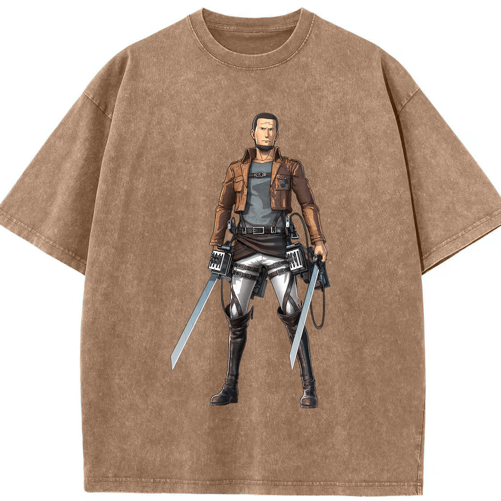 （画像用） 進撃の巨人 Attack on Titan 綿100% ヴィンテージ風 半袖Tシャツ（フロントプリント）