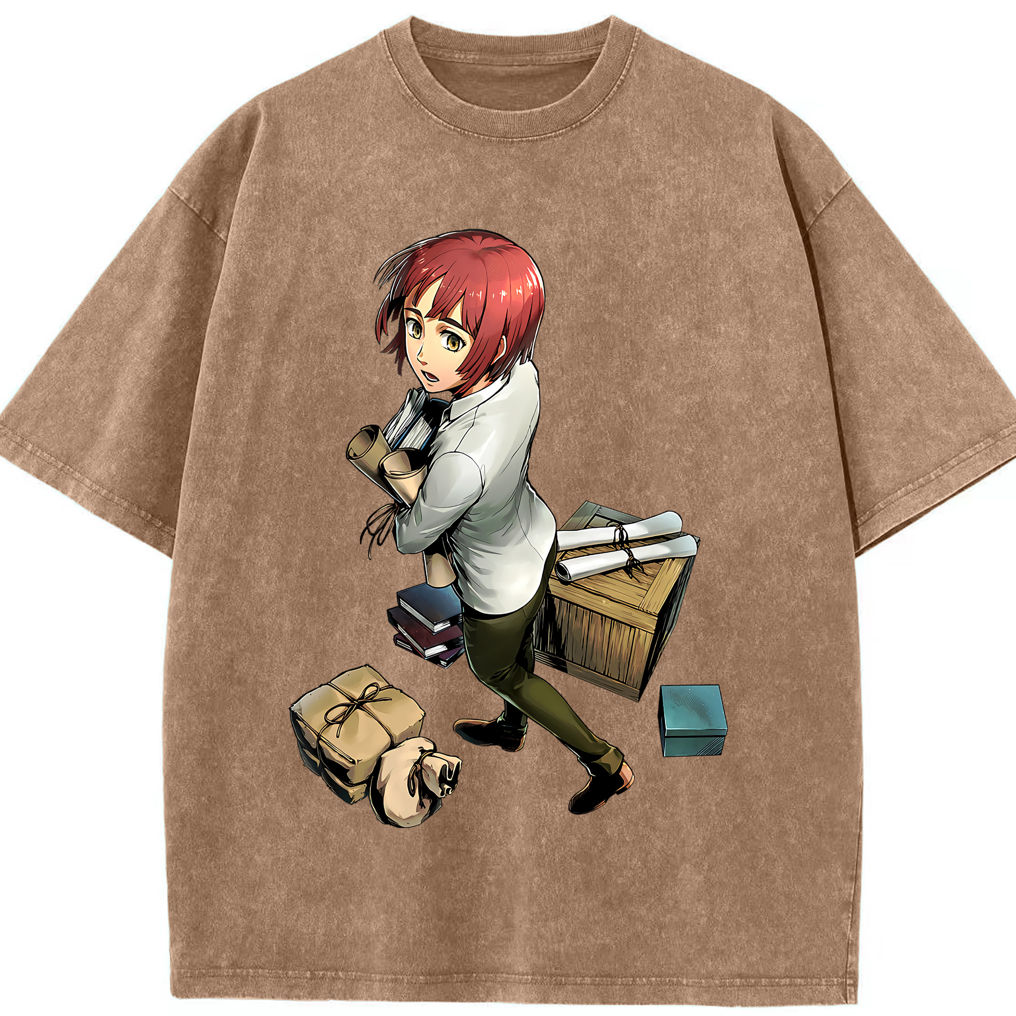 （画像用） 進撃の巨人 Attack on Titan 綿100% ヴィンテージ風 半袖Tシャツ（フロントプリント）