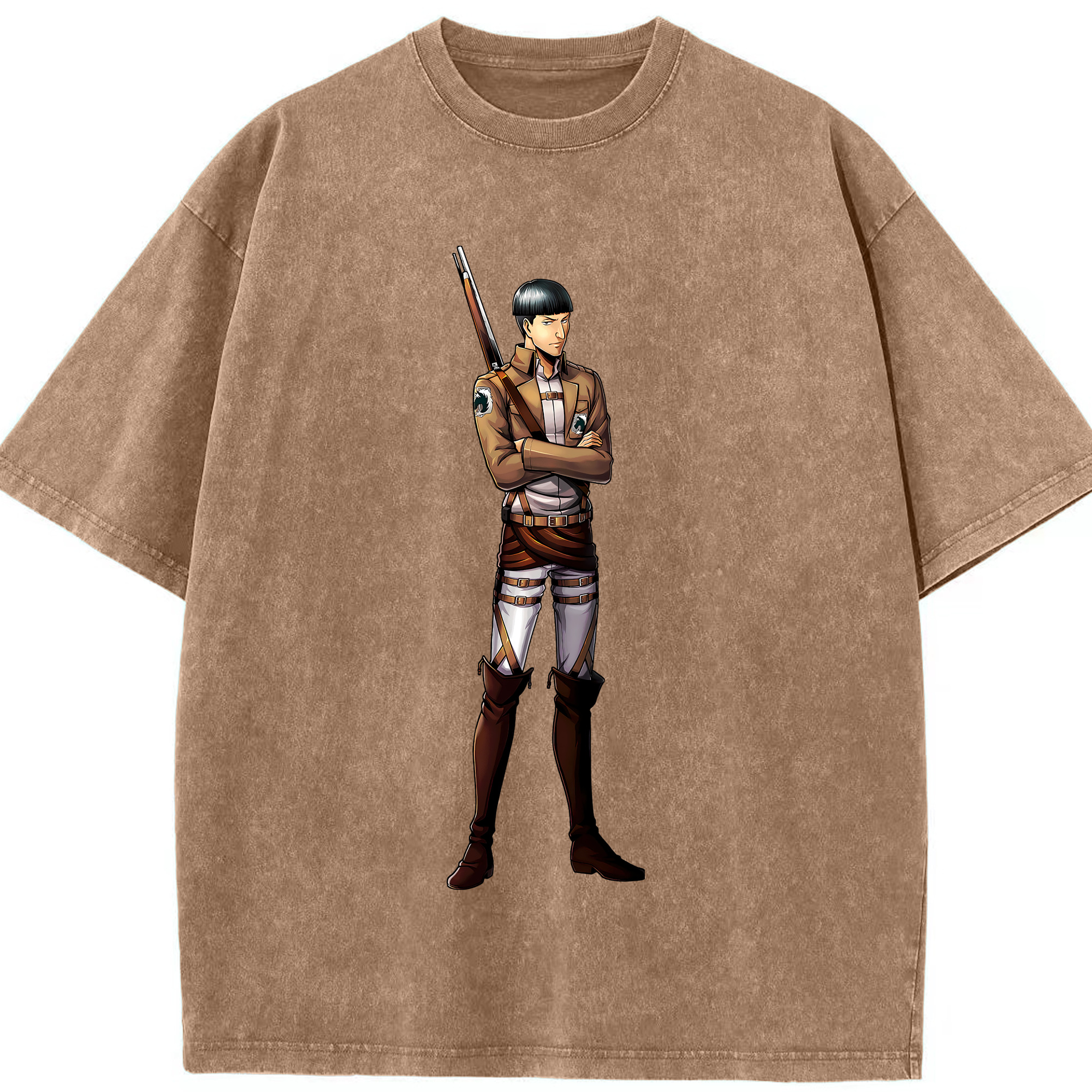 （画像用） 進撃の巨人 Attack on Titan 綿100% ヴィンテージ風 半袖Tシャツ（フロントプリント）
