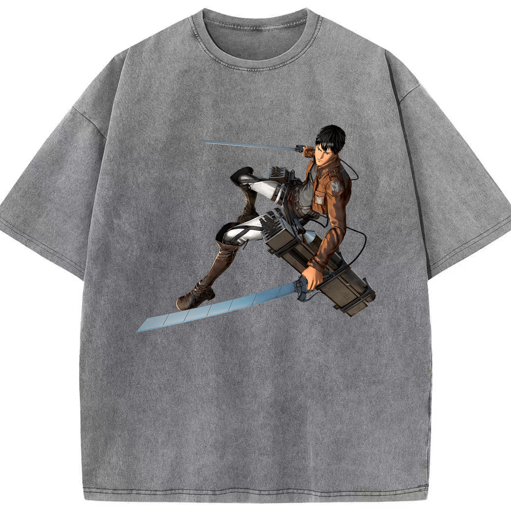 （画像用） 進撃の巨人 ベルトルト・フーバー Attack on Titan Bertholdt Hoover 綿100% ヴィンテージ風 半袖Tシャツ（フロントプリント）