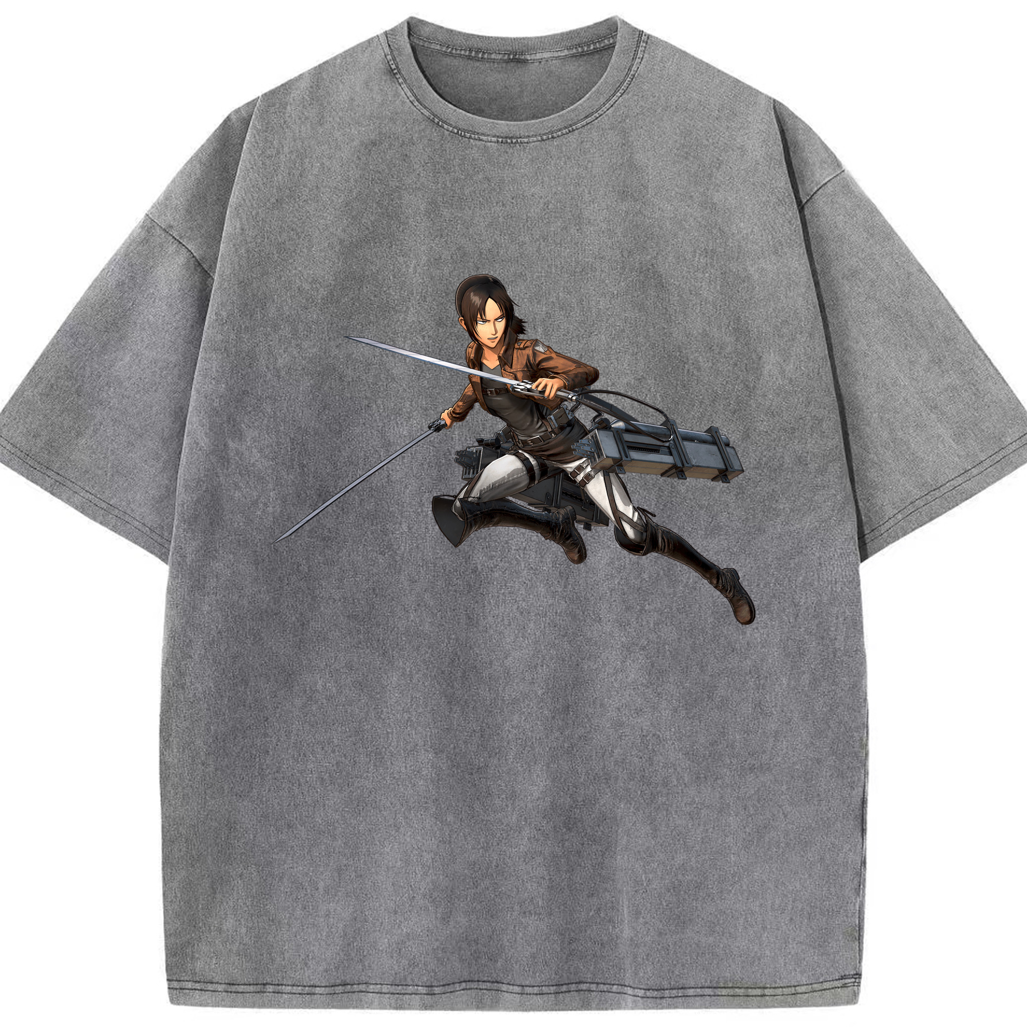 （画像用） 進撃の巨人 Attack on Titan 綿100% ヴィンテージ風 半袖Tシャツ（フロントプリント）