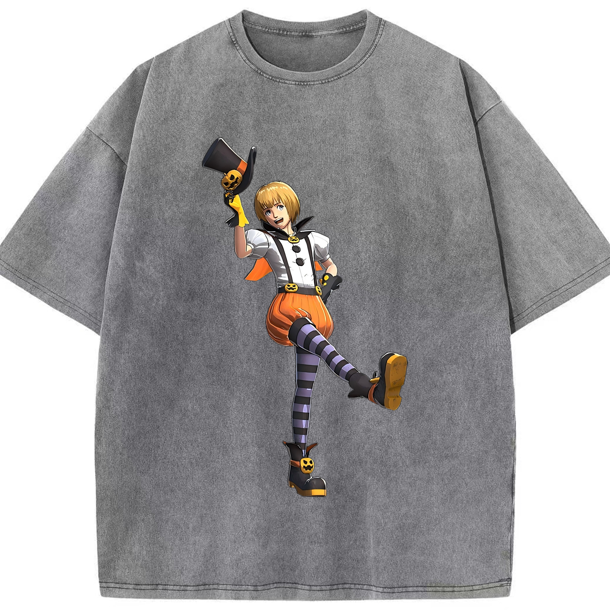 （画像用） 進撃の巨人 アルミン·アルレルト Attack on Titan Armin Arlert 綿100% ヴィンテージ風 半袖Tシャツ（フロントプリント）