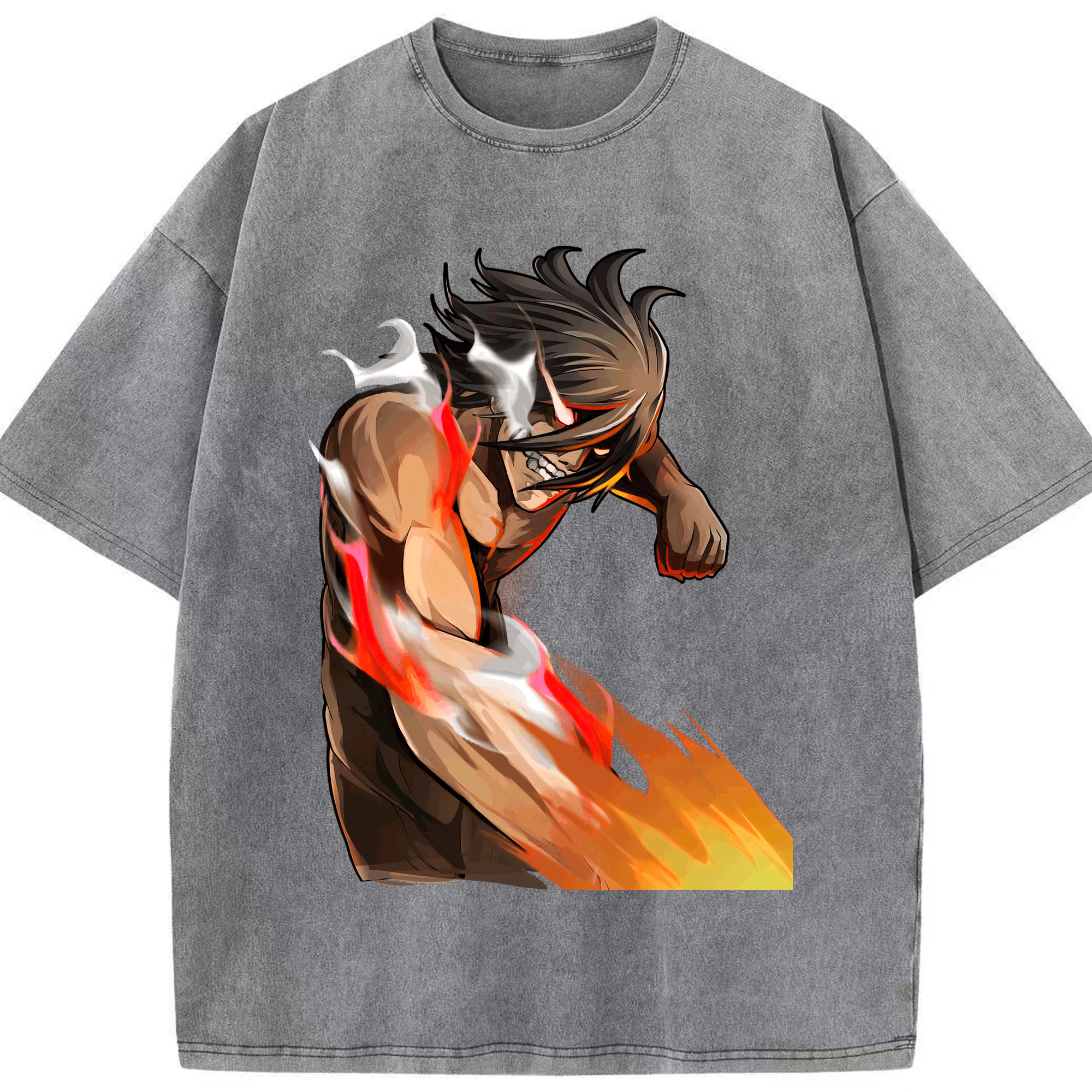 （画像用） 進撃の巨人 Attack on Titan 綿100% ヴィンテージ風 半袖Tシャツ（フロントプリント）