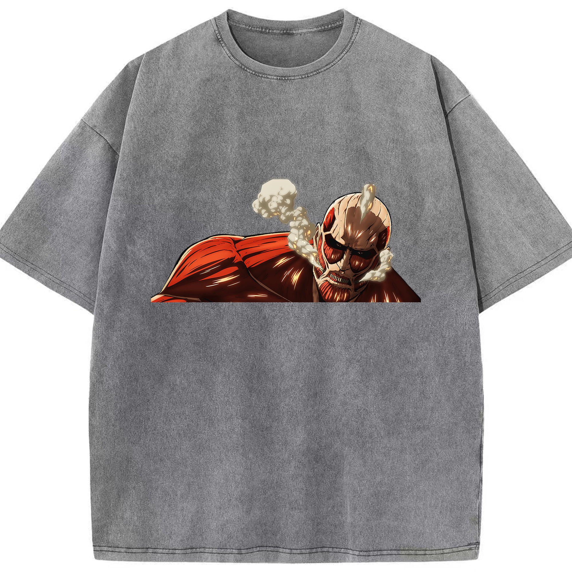 （画像用） 進撃の巨人 Attack on Titan 綿100% ヴィンテージ風 半袖Tシャツ（フロントプリント）