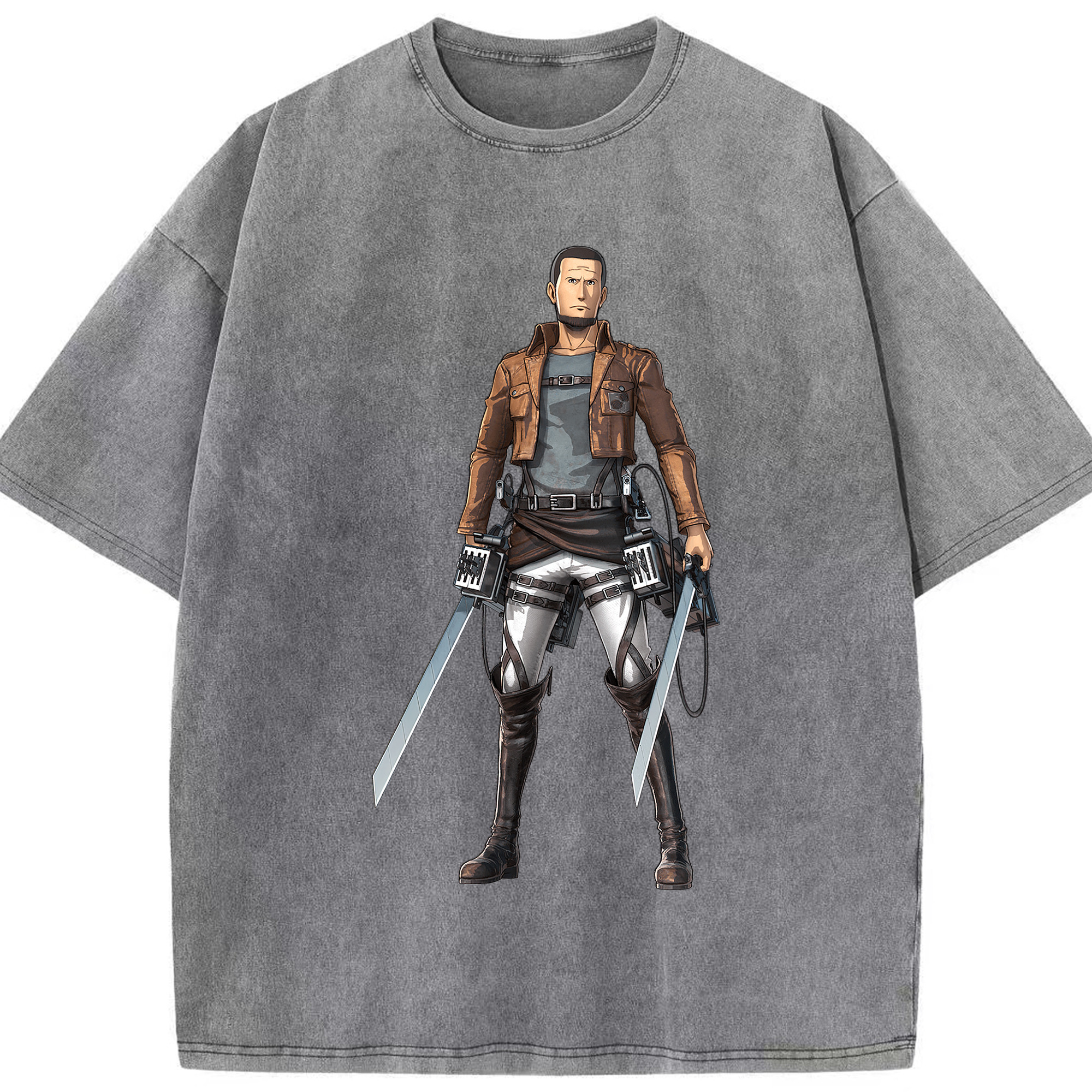（画像用） 進撃の巨人 Attack on Titan 綿100% ヴィンテージ風 半袖Tシャツ（フロントプリント）