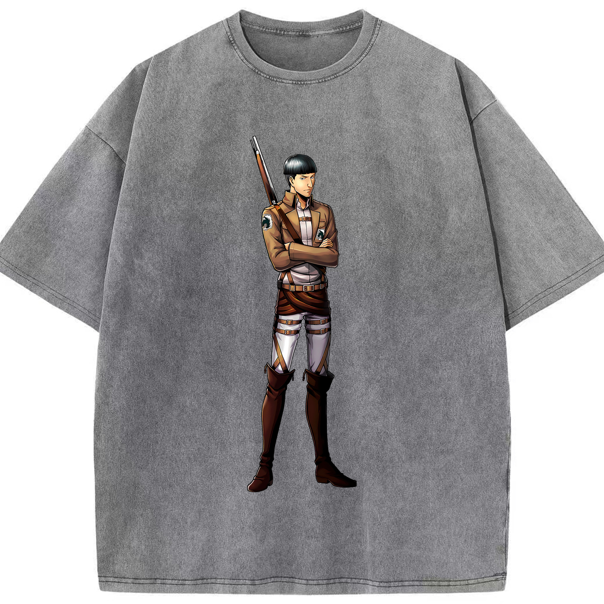 （画像用） 進撃の巨人 Attack on Titan 綿100% ヴィンテージ風 半袖Tシャツ（フロントプリント）
