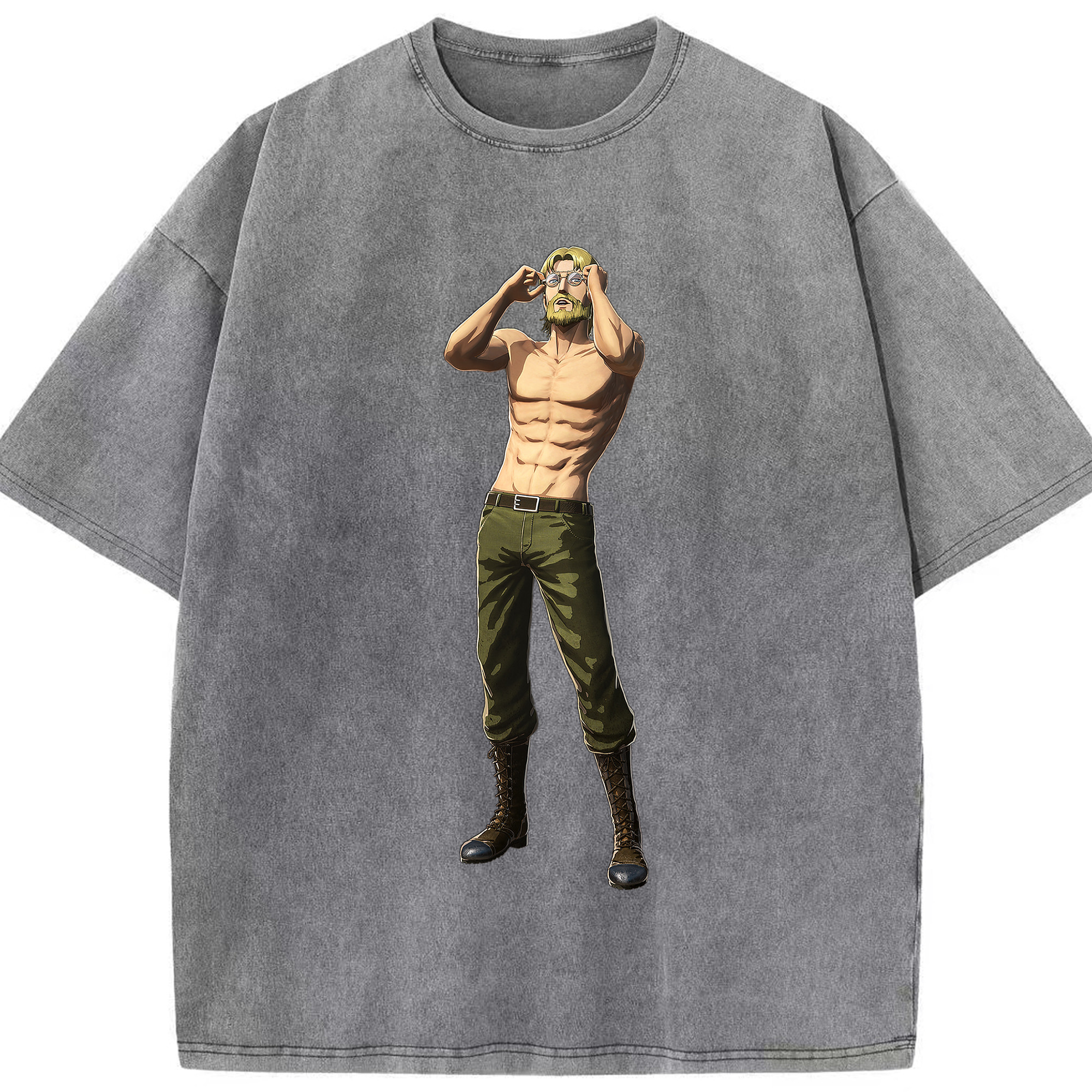 （画像用） 進撃の巨人 Attack on Titan 綿100% ヴィンテージ風 半袖Tシャツ（フロントプリント）