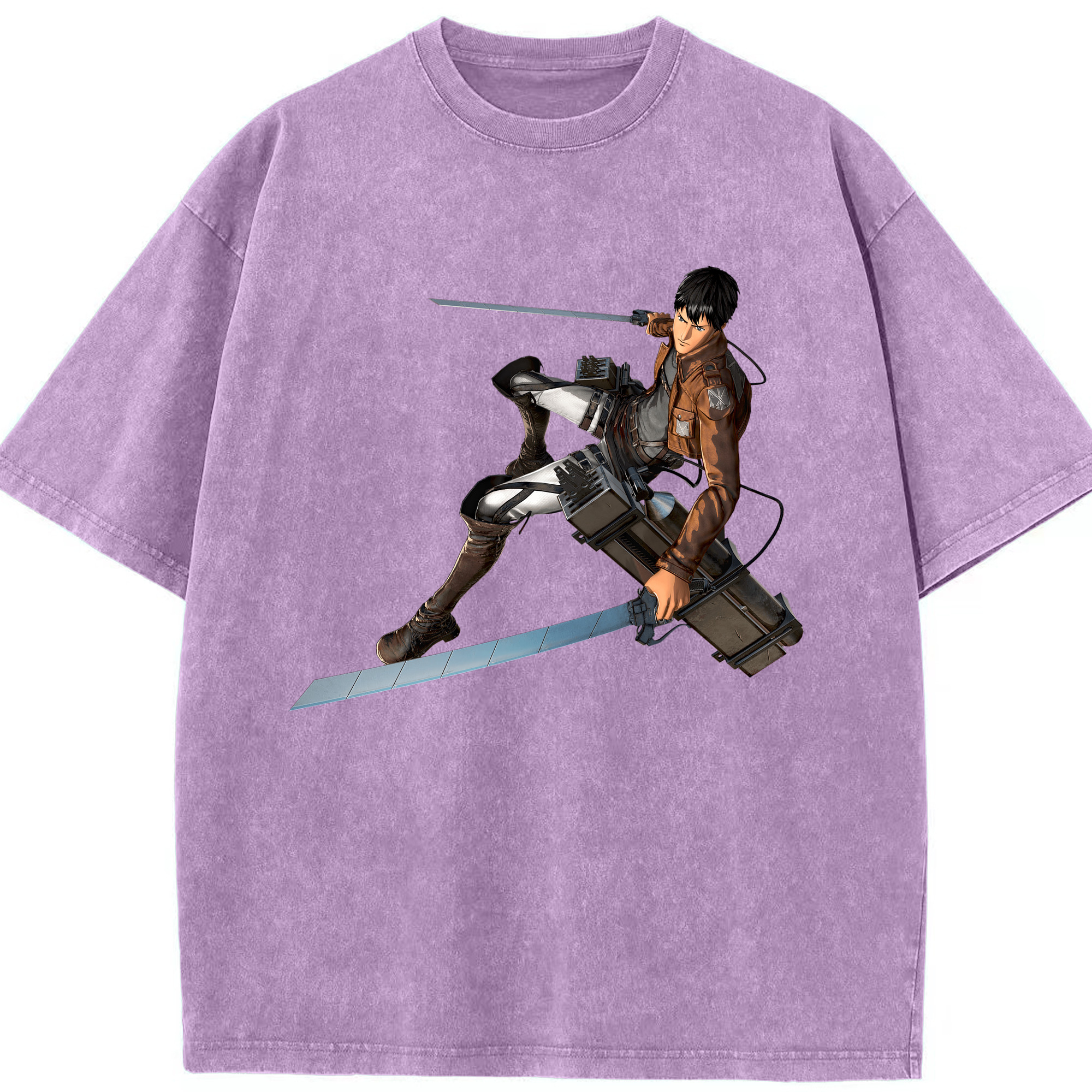 （画像用） 進撃の巨人 ベルトルト・フーバー Attack on Titan Bertholdt Hoover 綿100% ヴィンテージ風 半袖Tシャツ（フロントプリント）