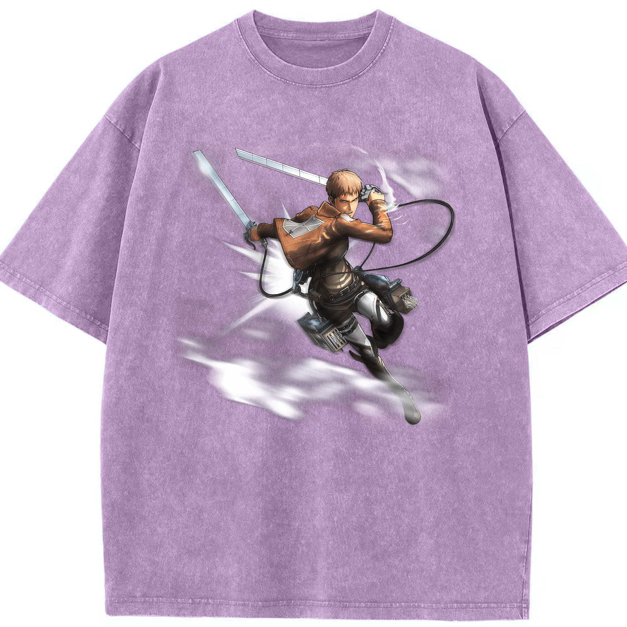 （画像用） 進撃の巨人 ジャン・キルシュタイン Attack on Titan Jean Kirstein 綿100% ヴィンテージ風 半袖Tシャツ（フロントプリント）
