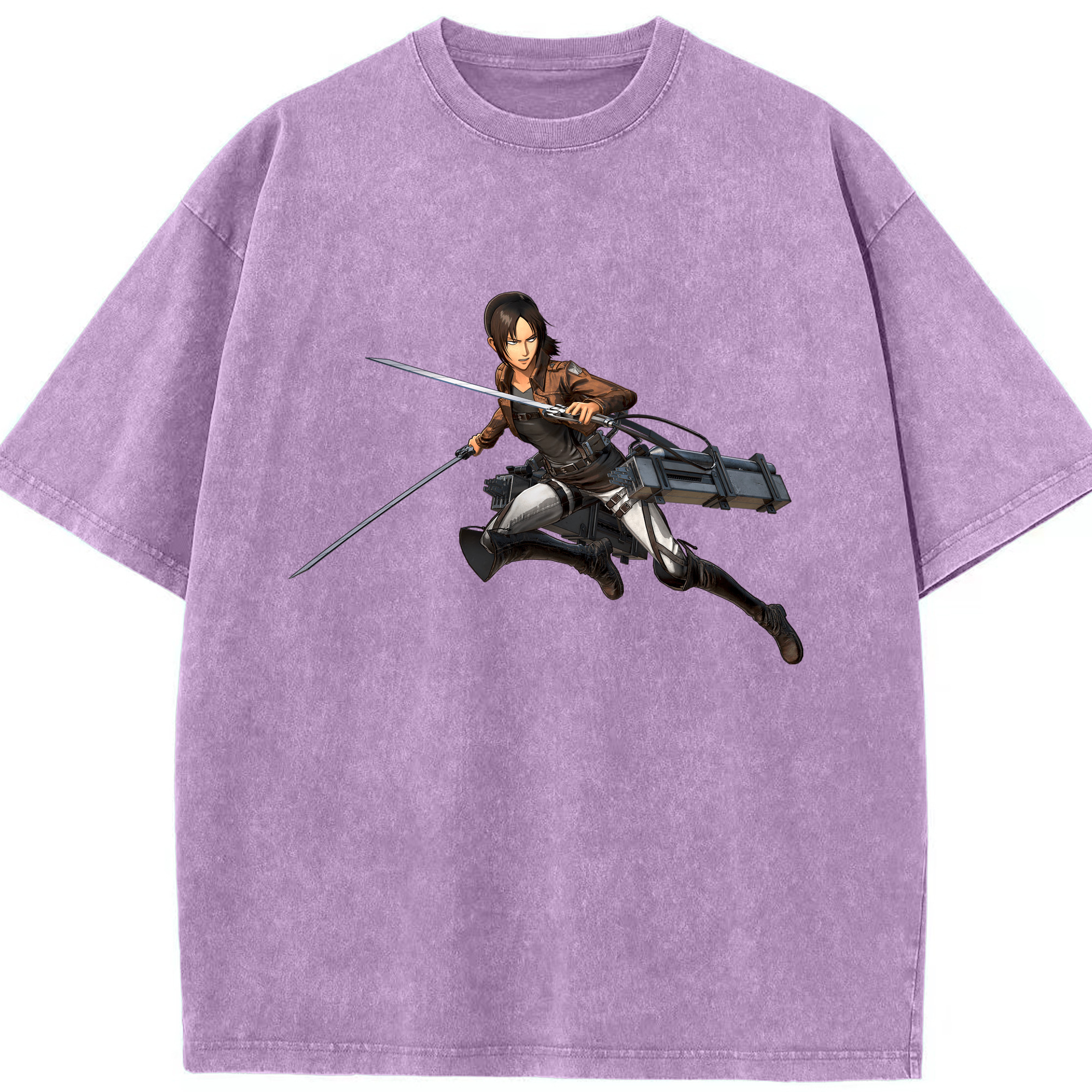 （画像用） 進撃の巨人 Attack on Titan 綿100% ヴィンテージ風 半袖Tシャツ（フロントプリント）