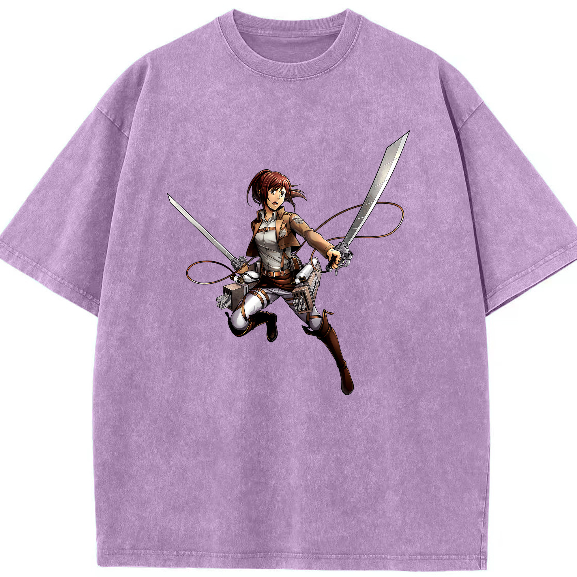 （画像用） 進撃の巨人 サシャ·ブラウス Attack on Titan Sasha Blaus 綿100% ヴィンテージ風 半袖Tシャツ（フロントプリント）