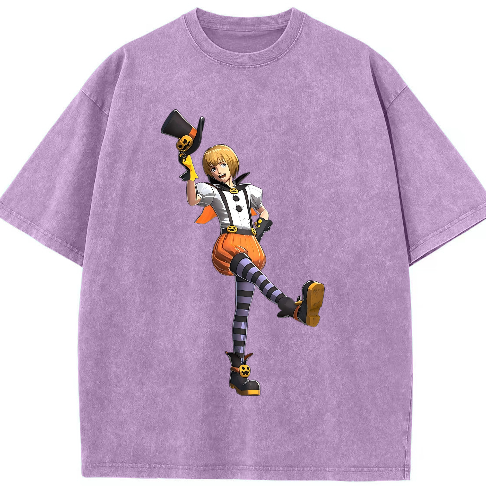 （画像用） 進撃の巨人 アルミン·アルレルト Attack on Titan Armin Arlert 綿100% ヴィンテージ風 半袖Tシャツ（フロントプリント）