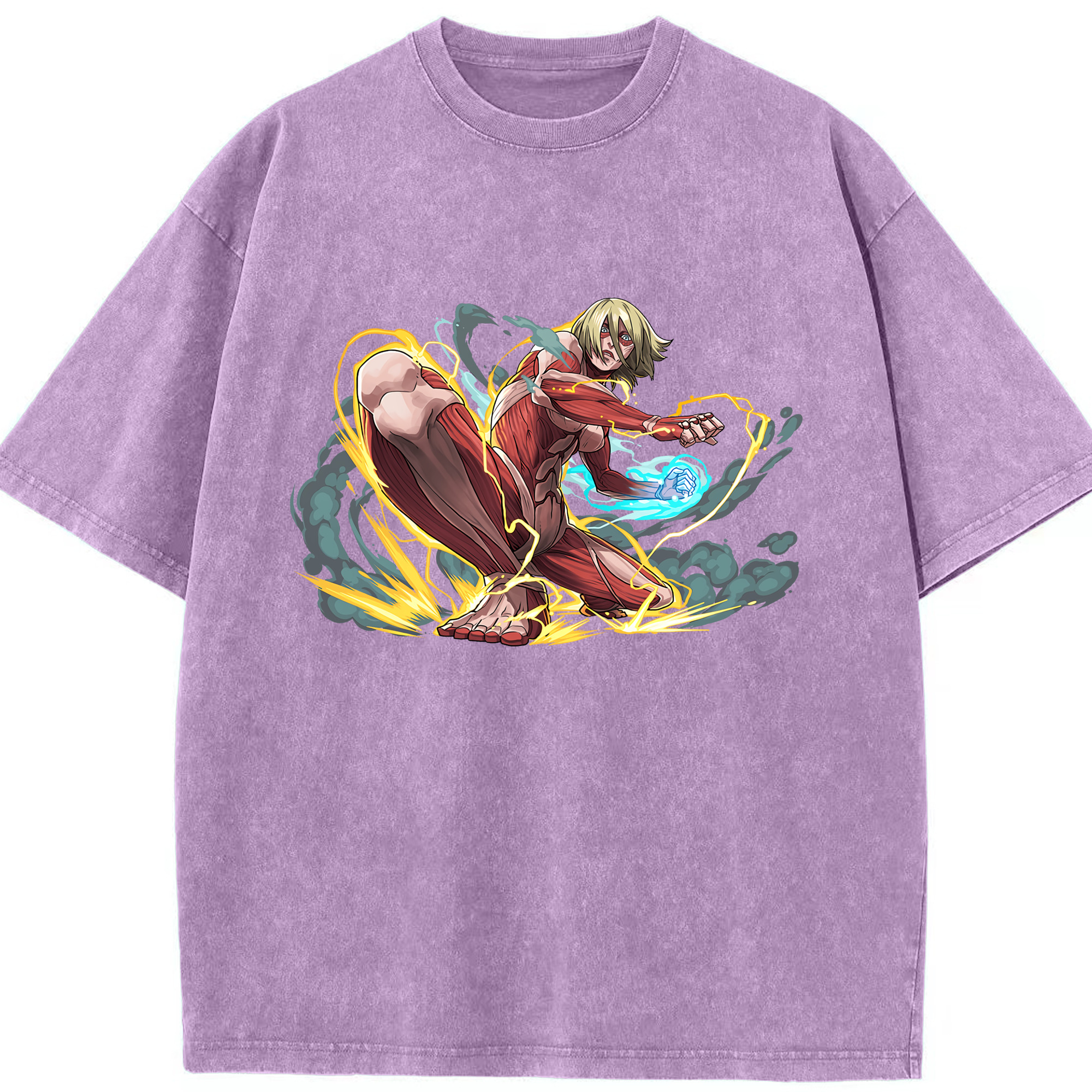 （画像用） 進撃の巨人 Attack on Titan 綿100% ヴィンテージ風 半袖Tシャツ（フロントプリント）