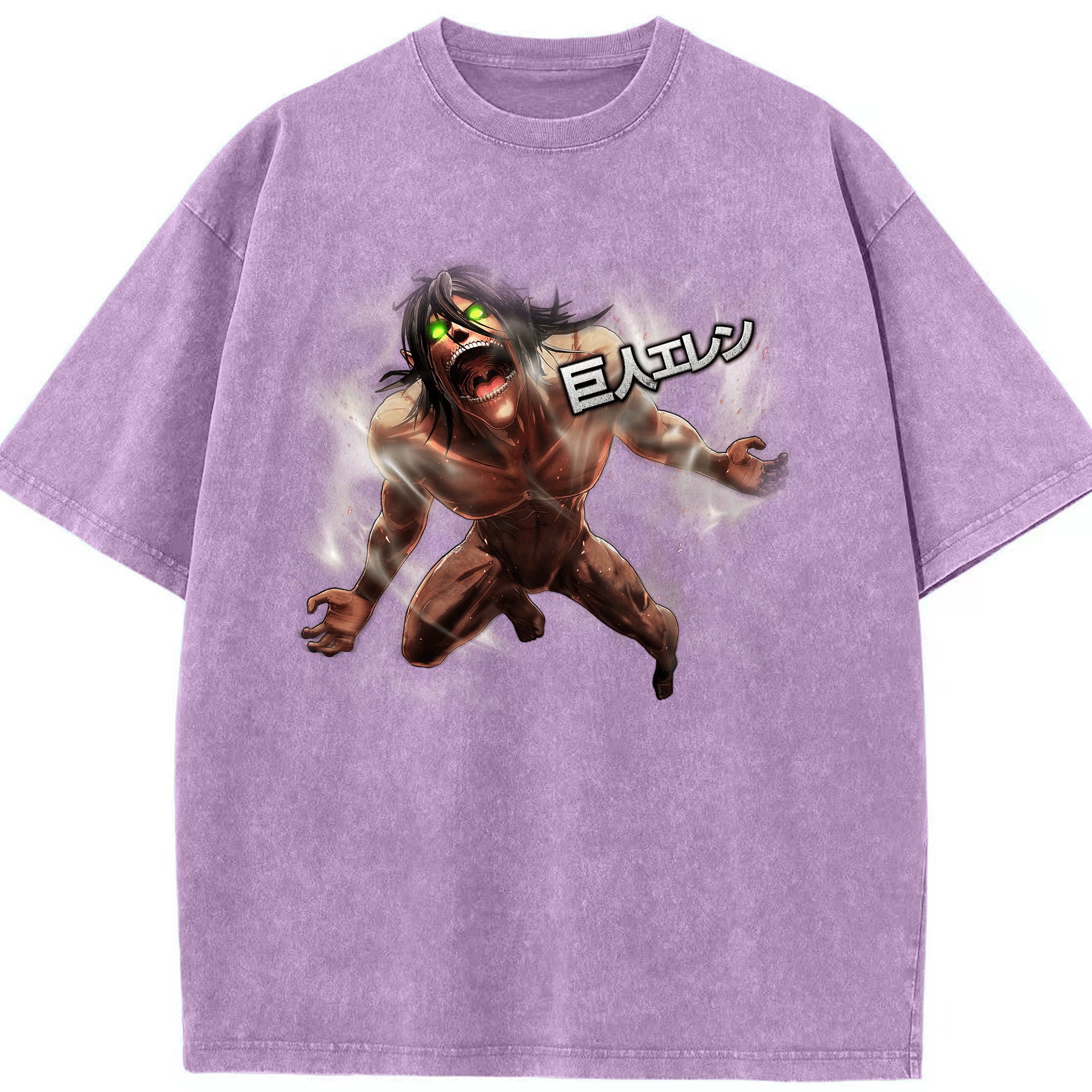 （画像用） 進撃の巨人 Attack on Titan 綿100% ヴィンテージ風 半袖Tシャツ（フロントプリント）