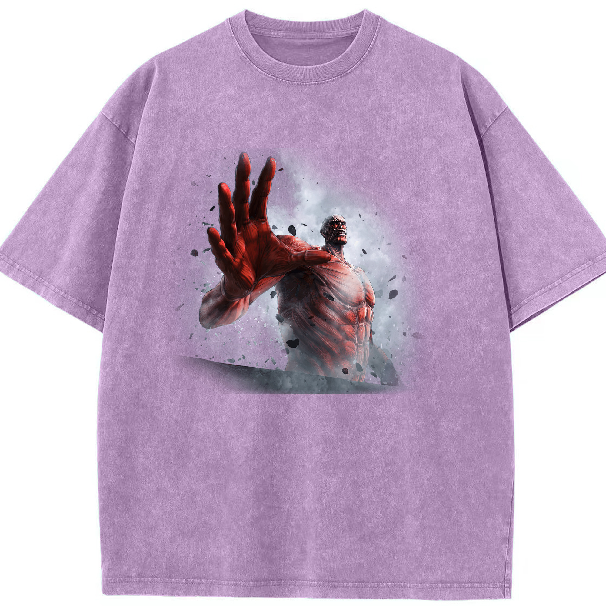 （画像用） 進撃の巨人 Attack on Titan 綿100% ヴィンテージ風 半袖Tシャツ（フロントプリント）
