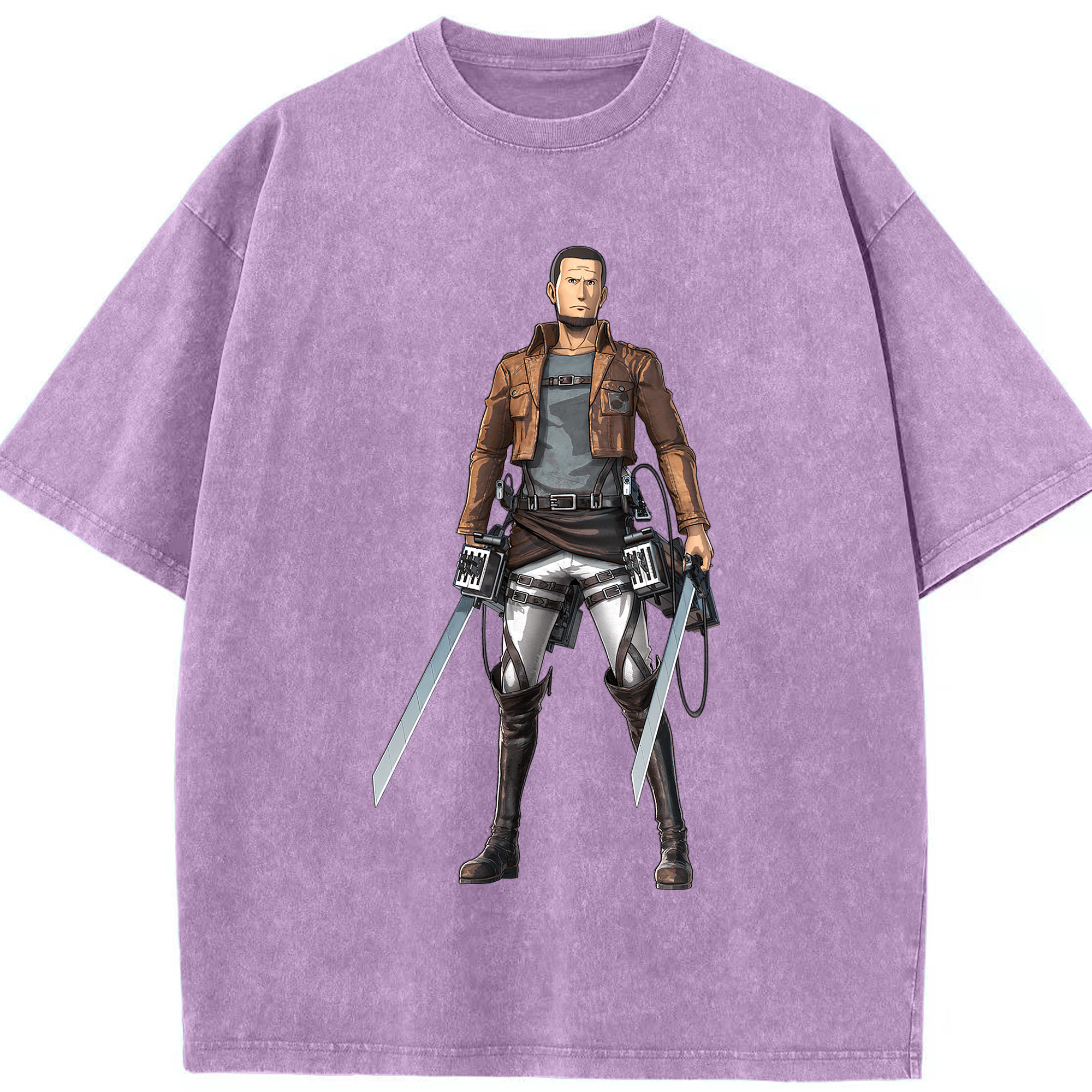 （画像用） 進撃の巨人 Attack on Titan 綿100% ヴィンテージ風 半袖Tシャツ（フロントプリント）