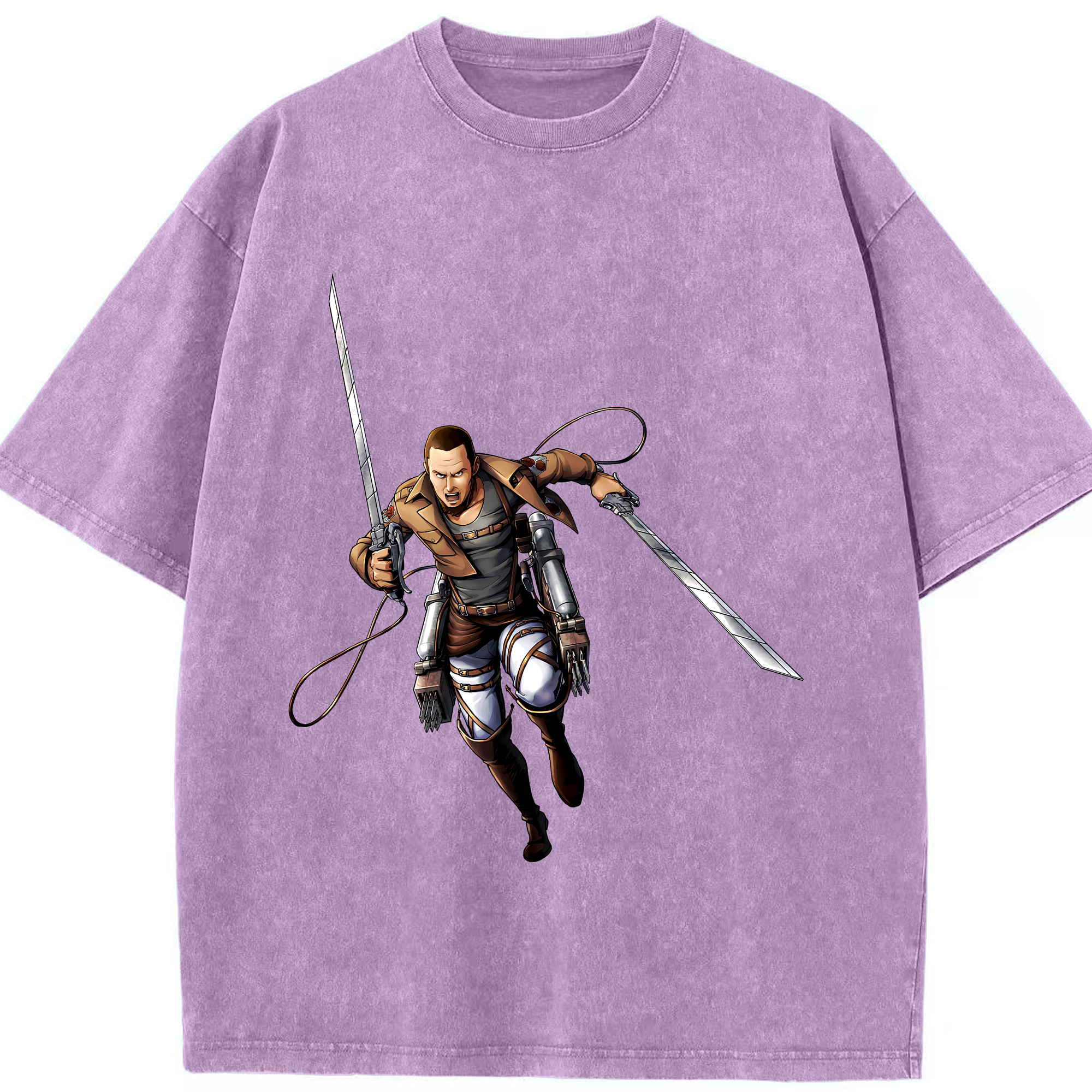 （画像用） 進撃の巨人 Attack on Titan 綿100% ヴィンテージ風 半袖Tシャツ（フロントプリント）