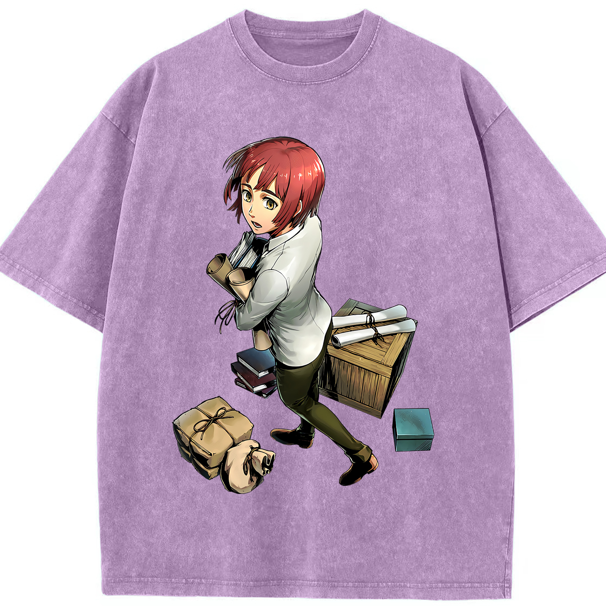 （画像用） 進撃の巨人 Attack on Titan 綿100% ヴィンテージ風 半袖Tシャツ（フロントプリント）
